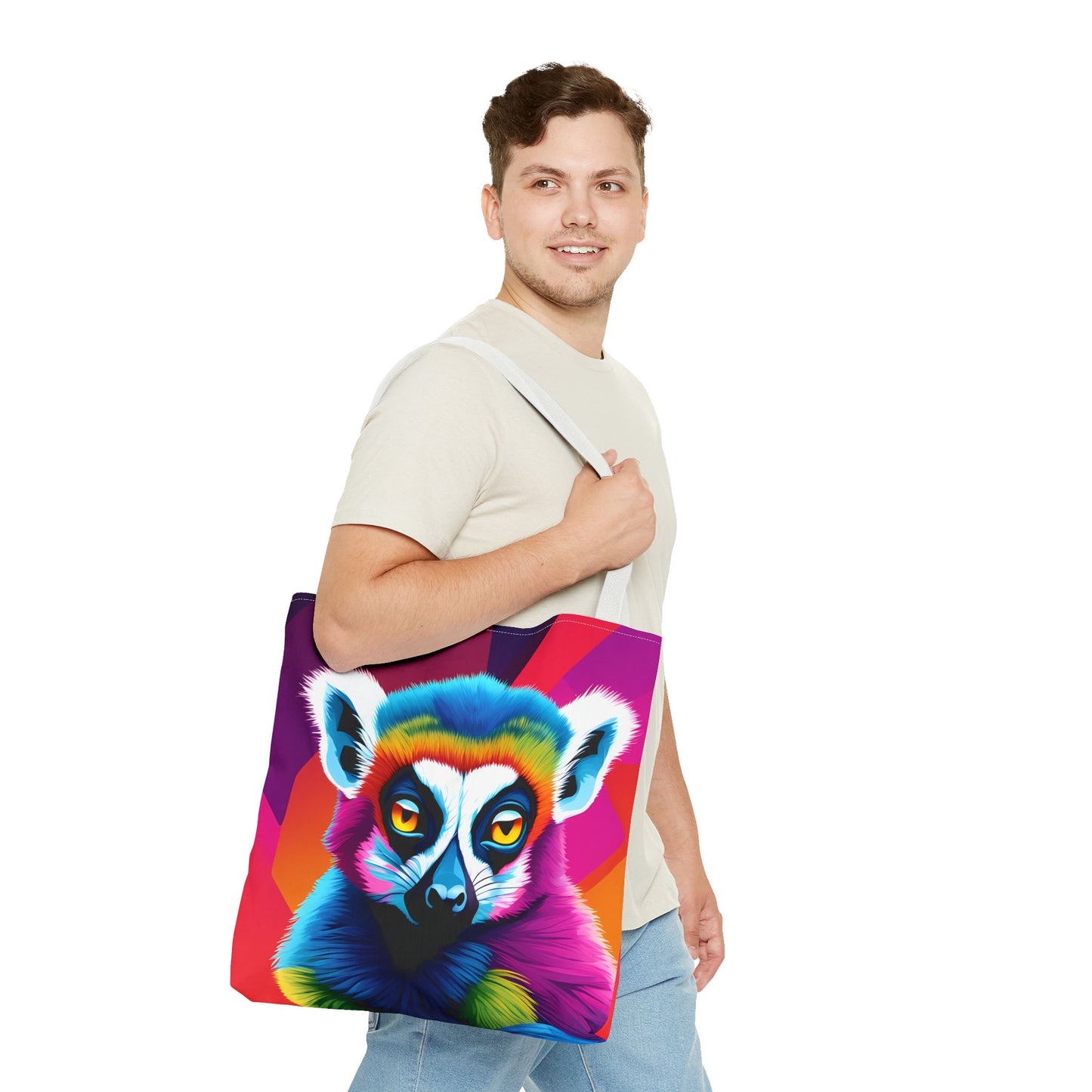 Psychedelic Lemur Tote Bag