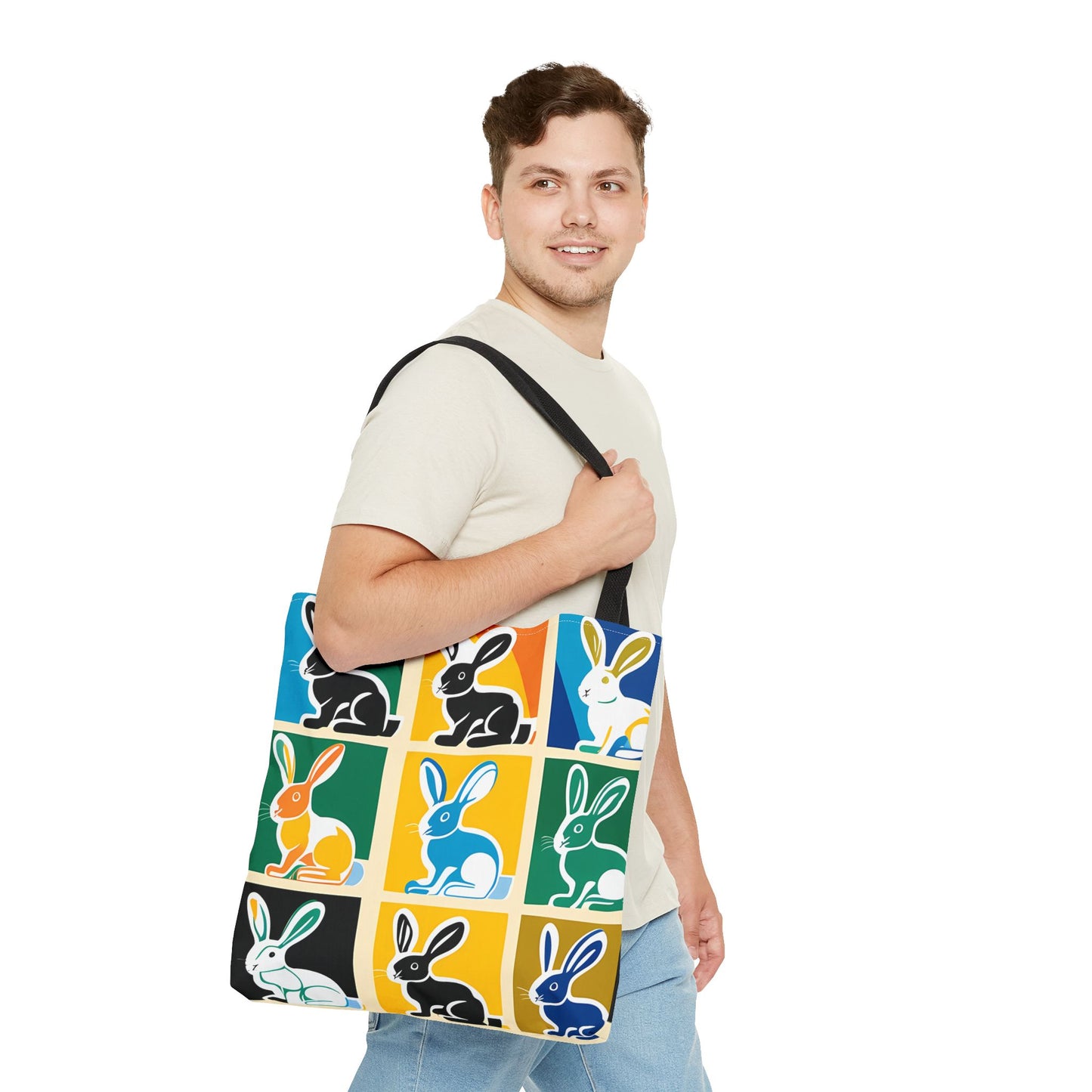 Rabbit Patchwork Tote Bag