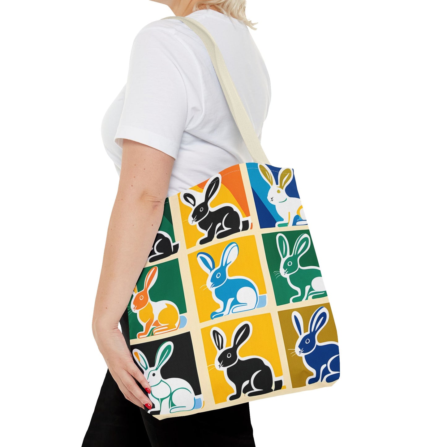 Rabbit Patchwork Tote Bag
