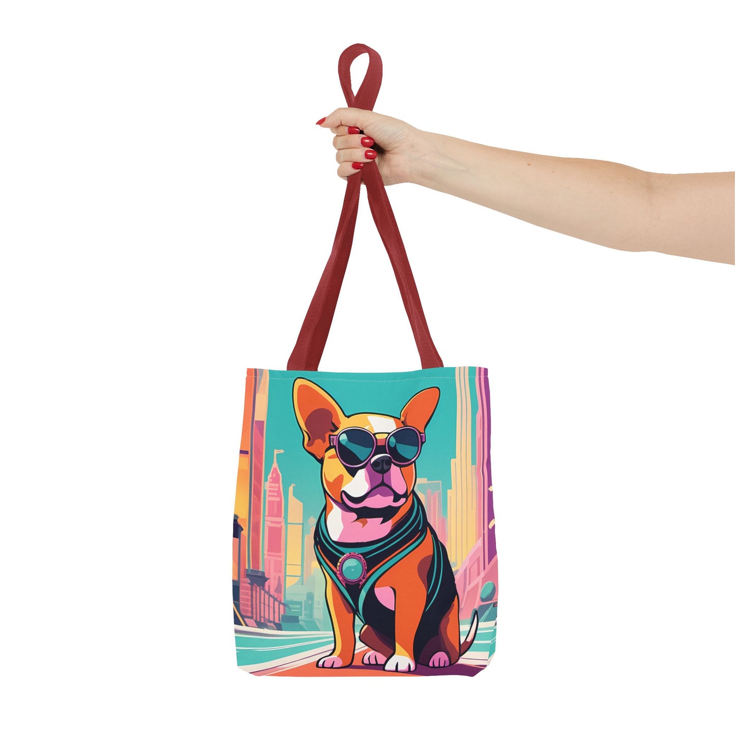 Cool Dog Cityscape Tote Bag
