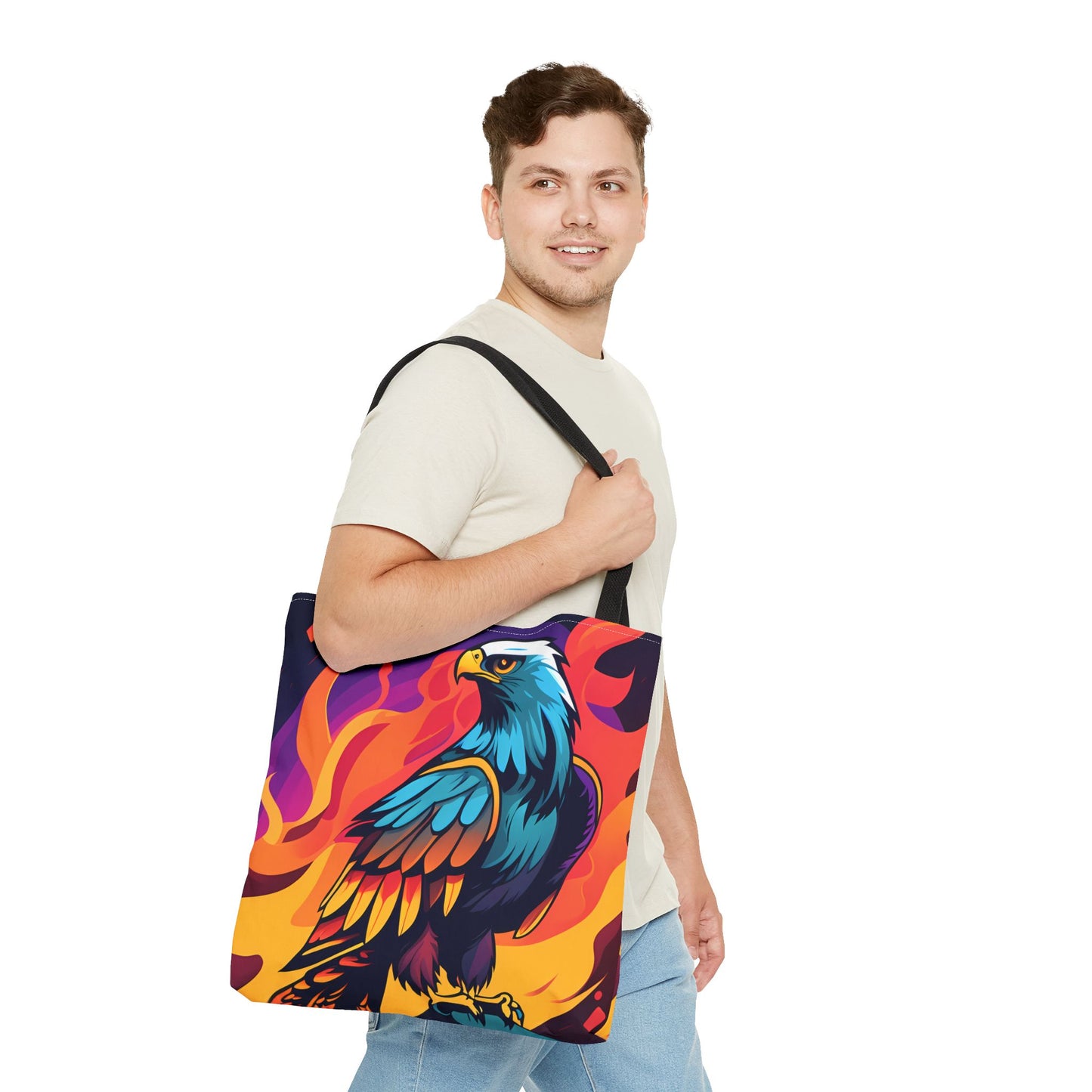 Bold Eagle Fire Tote Bag