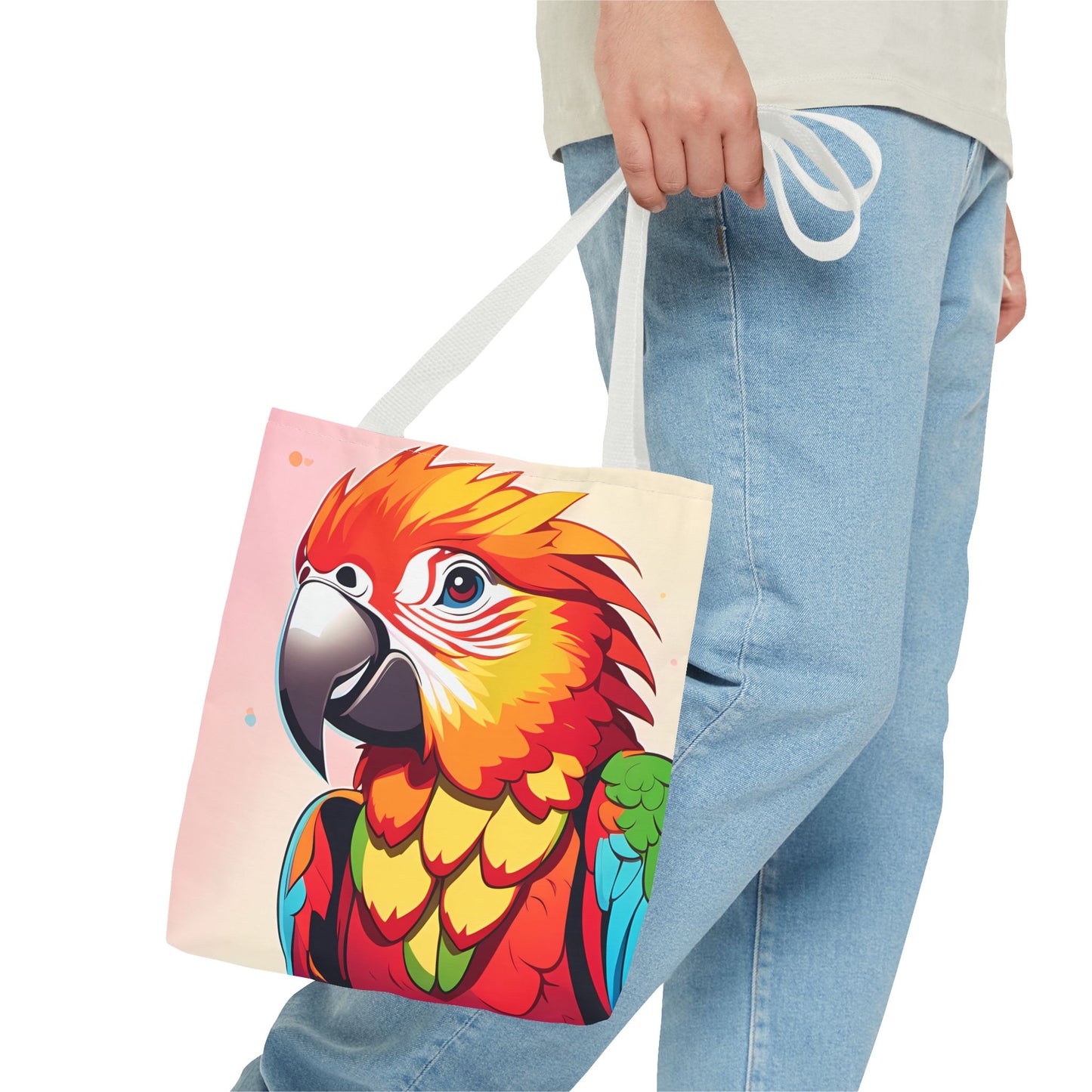 Pretty Parrot Print Tote Bag