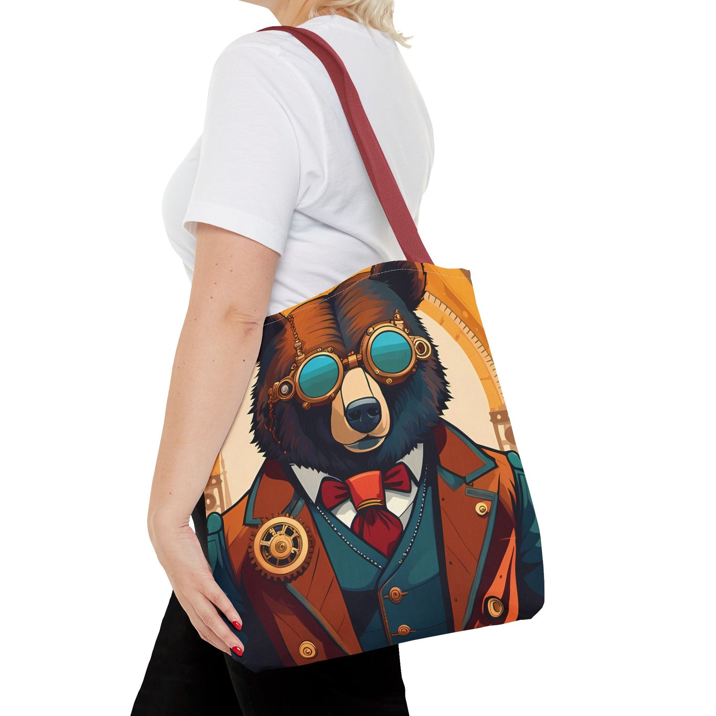 Steampunk Bear Tote Bag