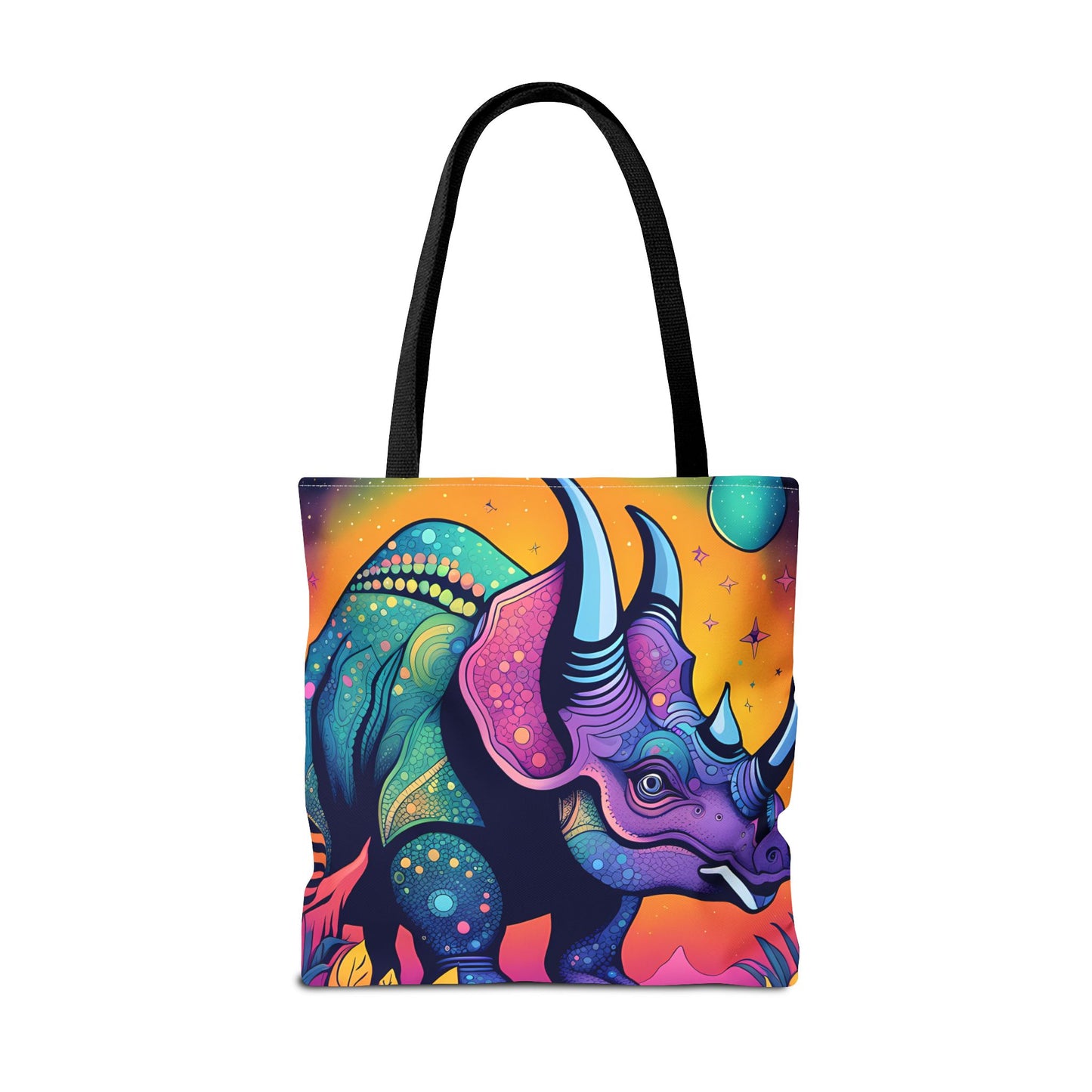 Cosmic Triceratops Tote Bag