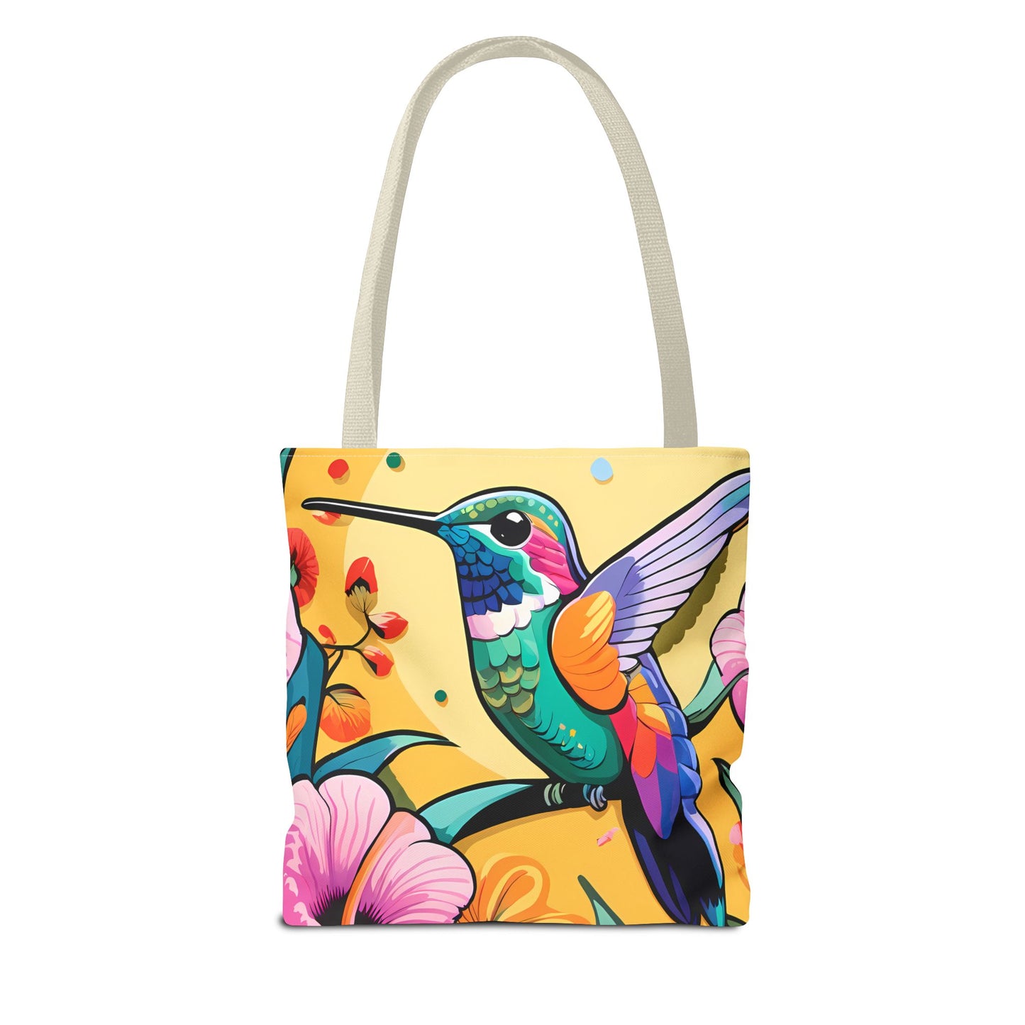 Floral Hummingbird Tote Bag