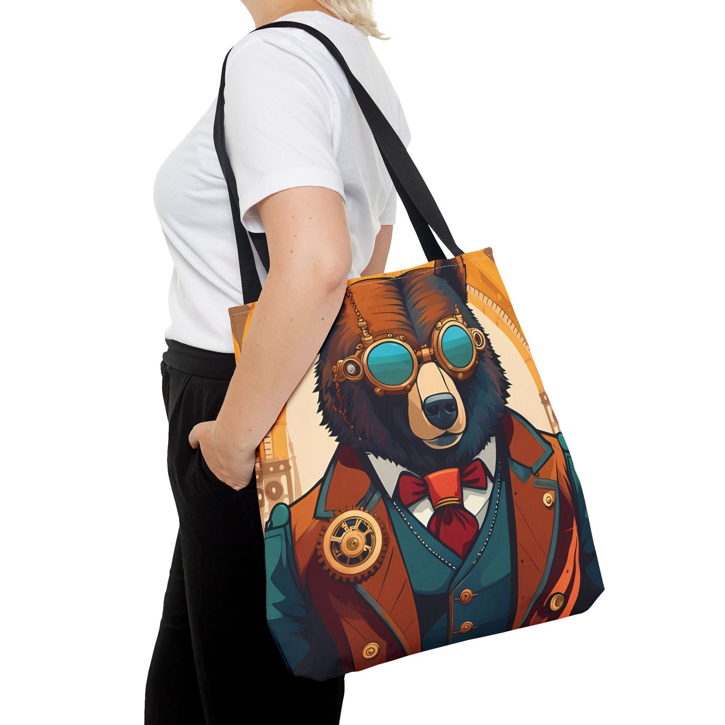 Steampunk Bear Tote Bag