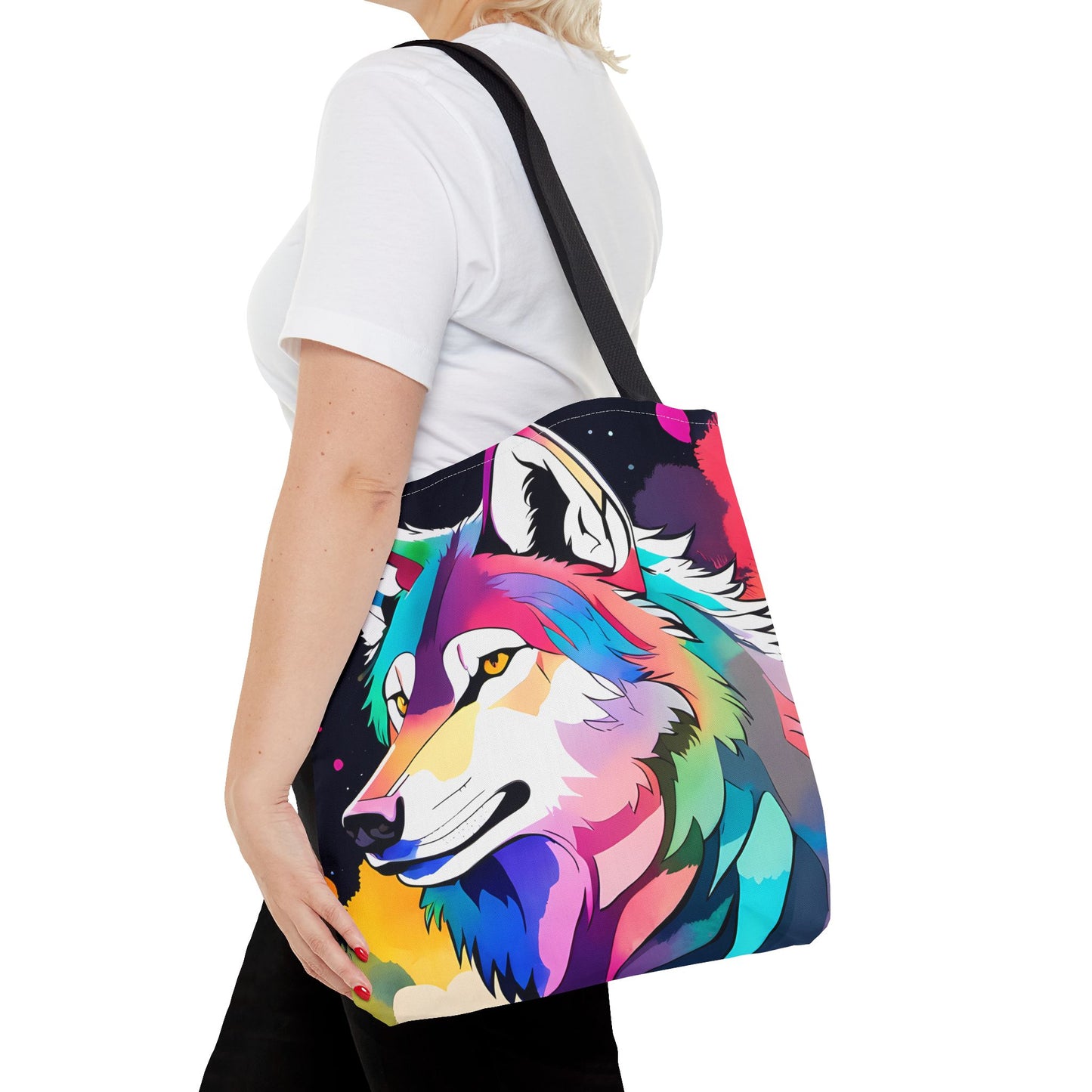 Cosmic Wolf Tote Bag