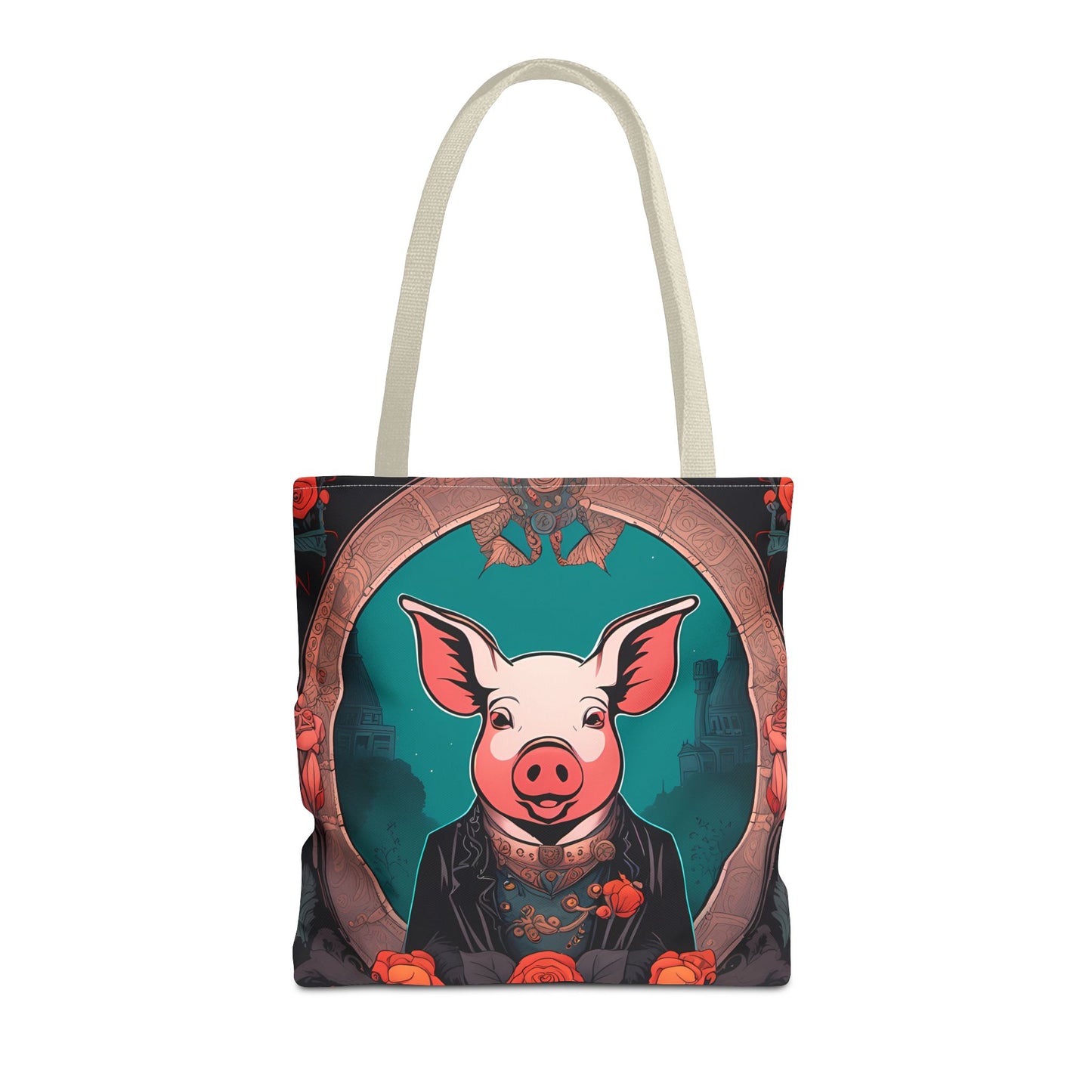 Charming Victorian Pig Tote Bag