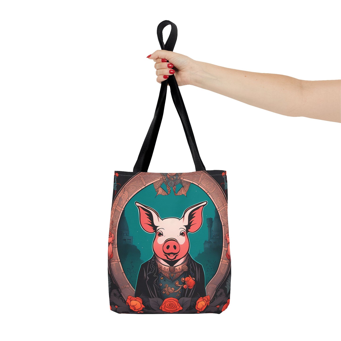 Charming Victorian Pig Tote Bag