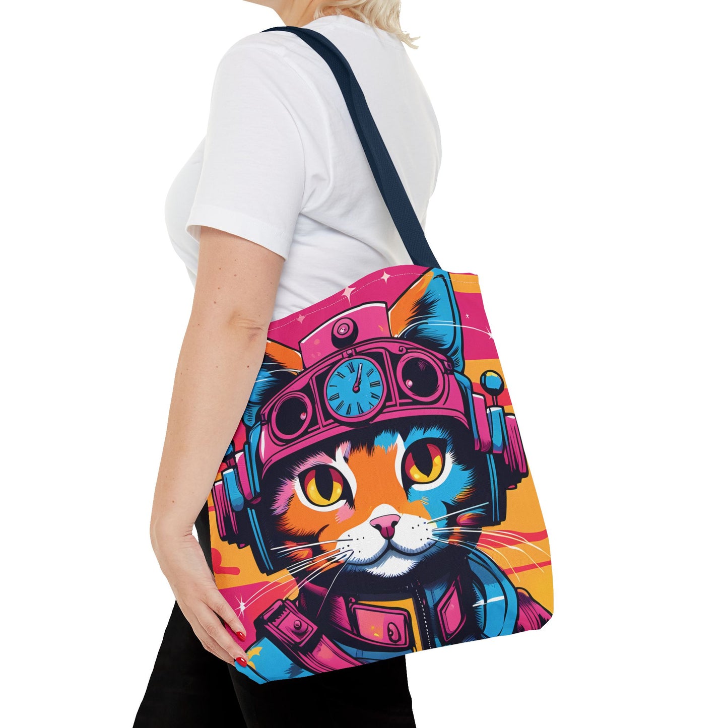 Futuristic Cat Tote Bag
