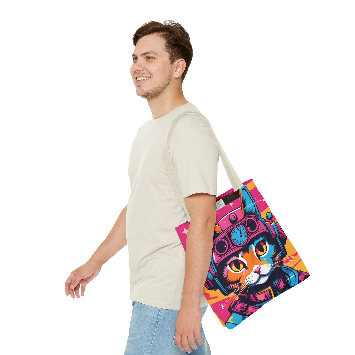 Futuristic Cat Tote Bag