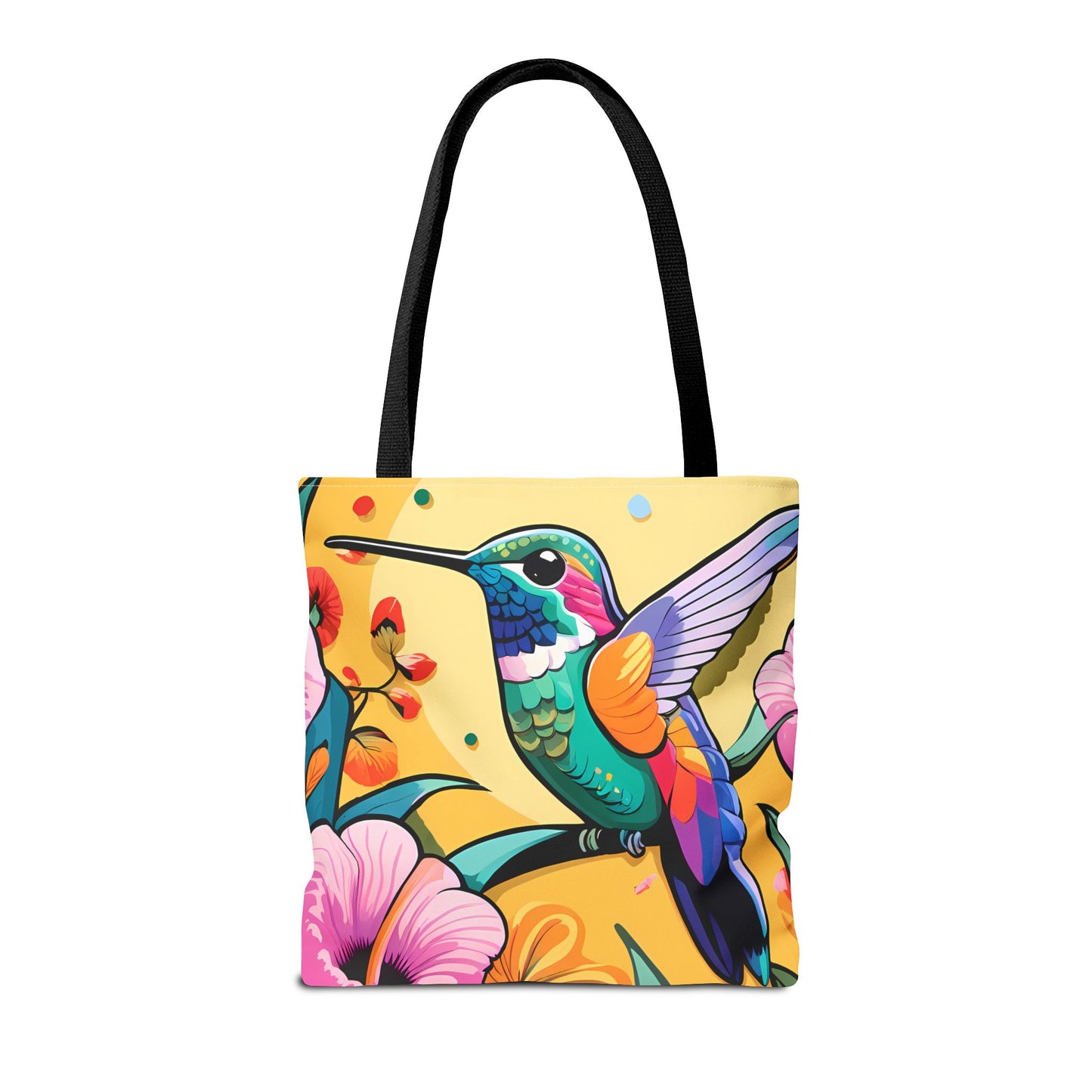 Floral Hummingbird Tote Bag