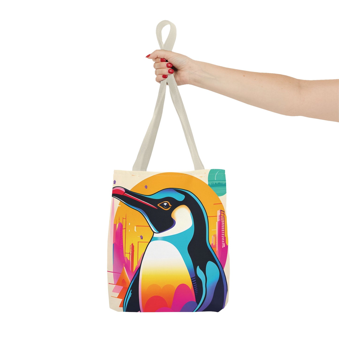 Penguin Cityscape Tote Bag