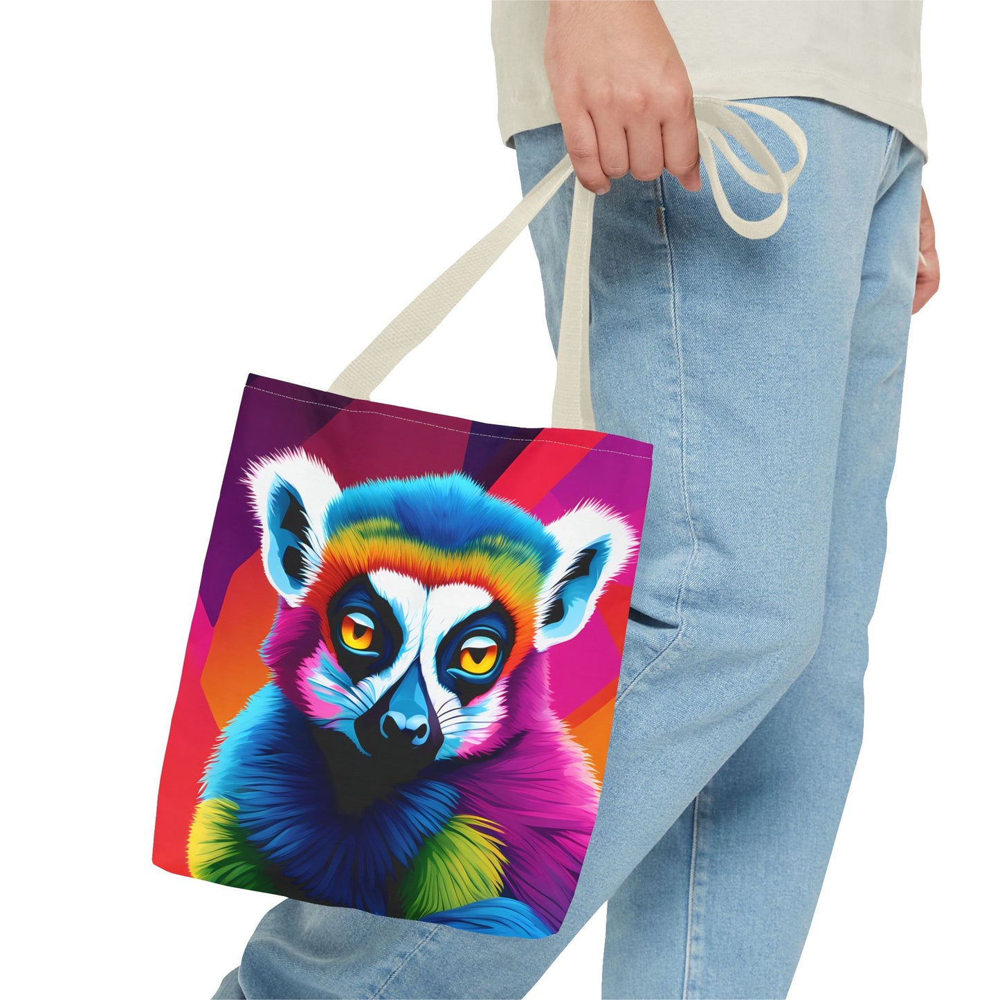 Psychedelic Lemur Tote Bag