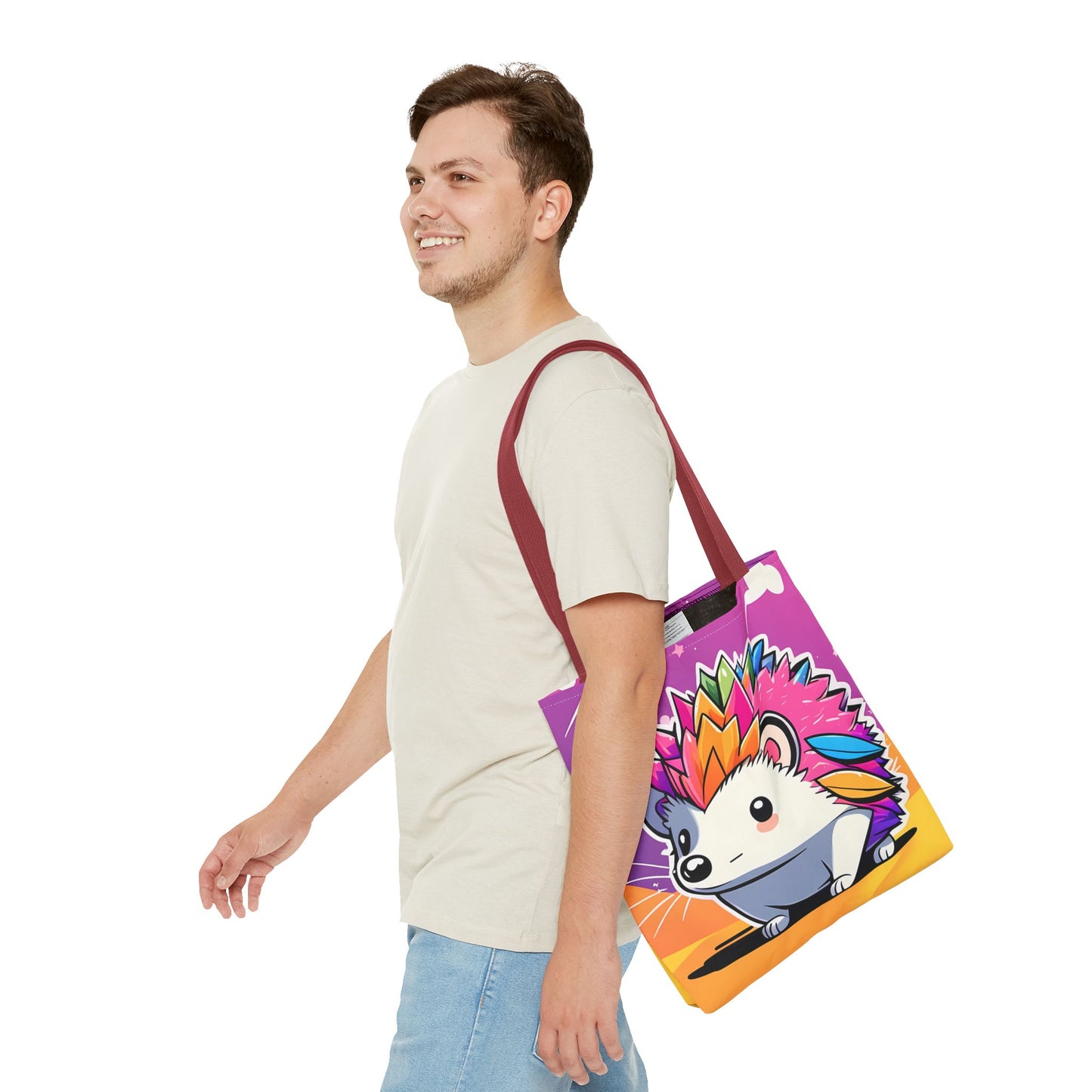 Rainbow Hedgehog Tote Bag