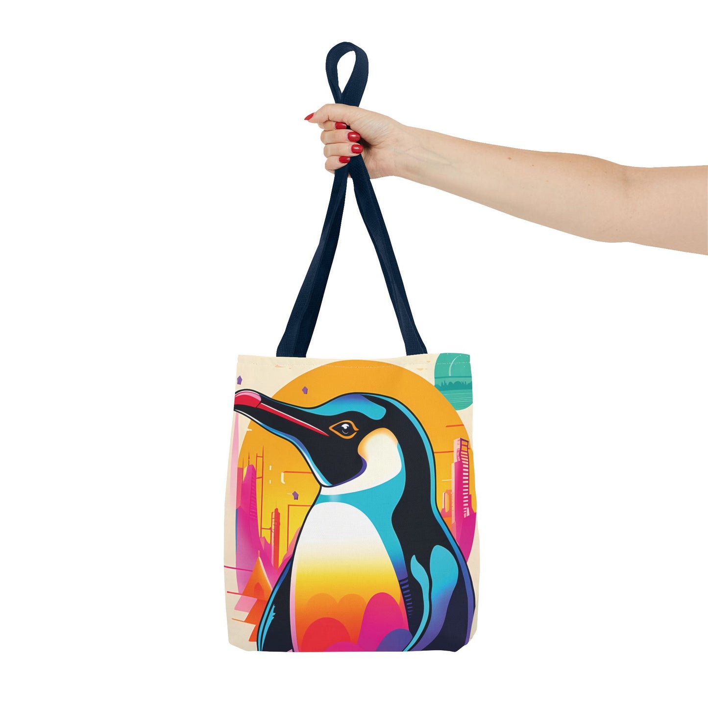 Penguin Cityscape Tote Bag