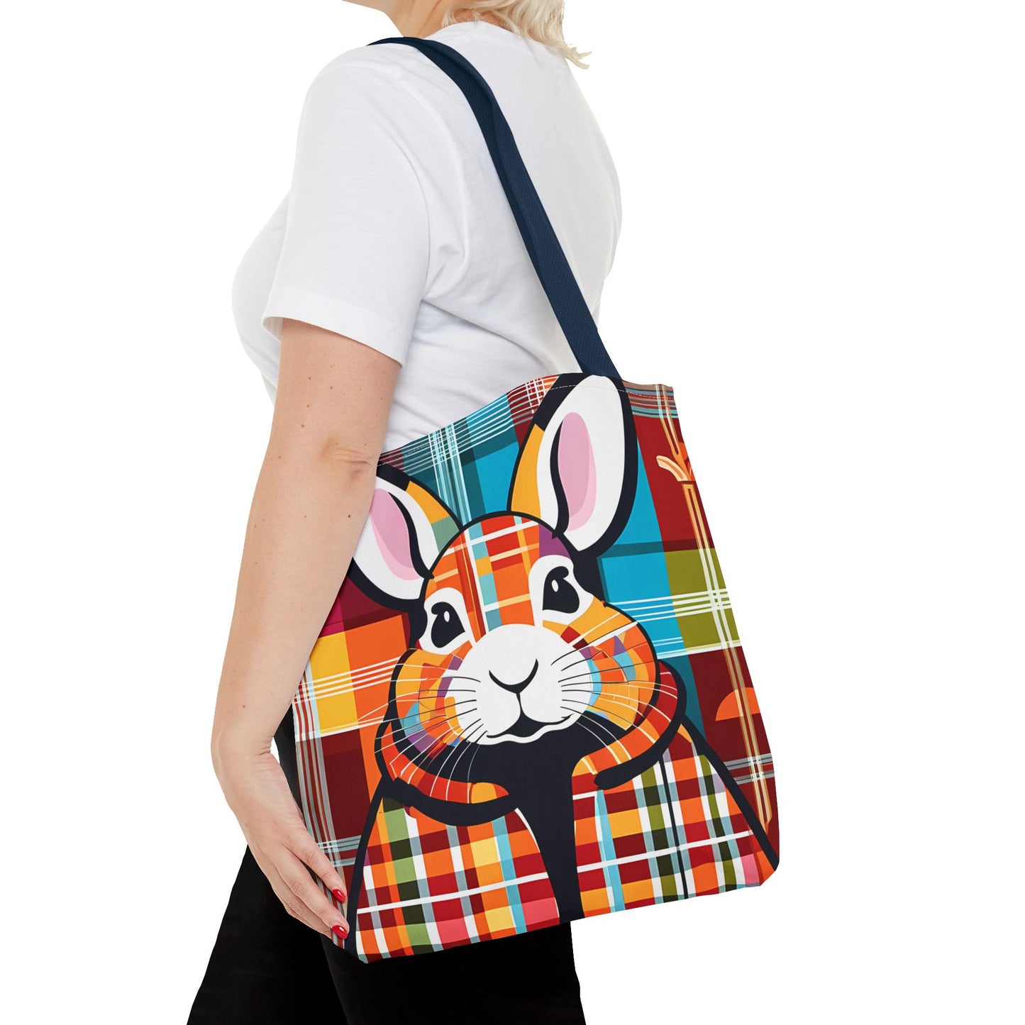 Plaid Bunny Tote Bag