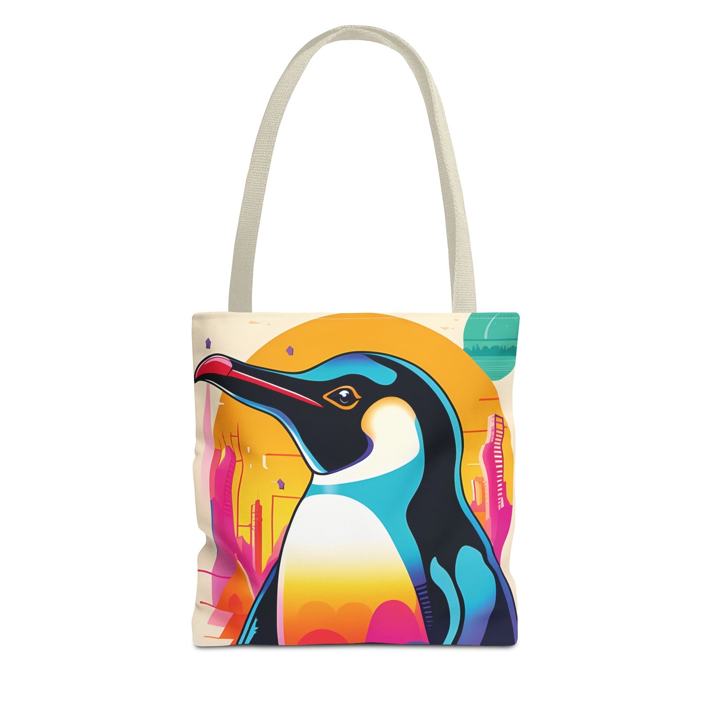 Penguin Cityscape Tote Bag