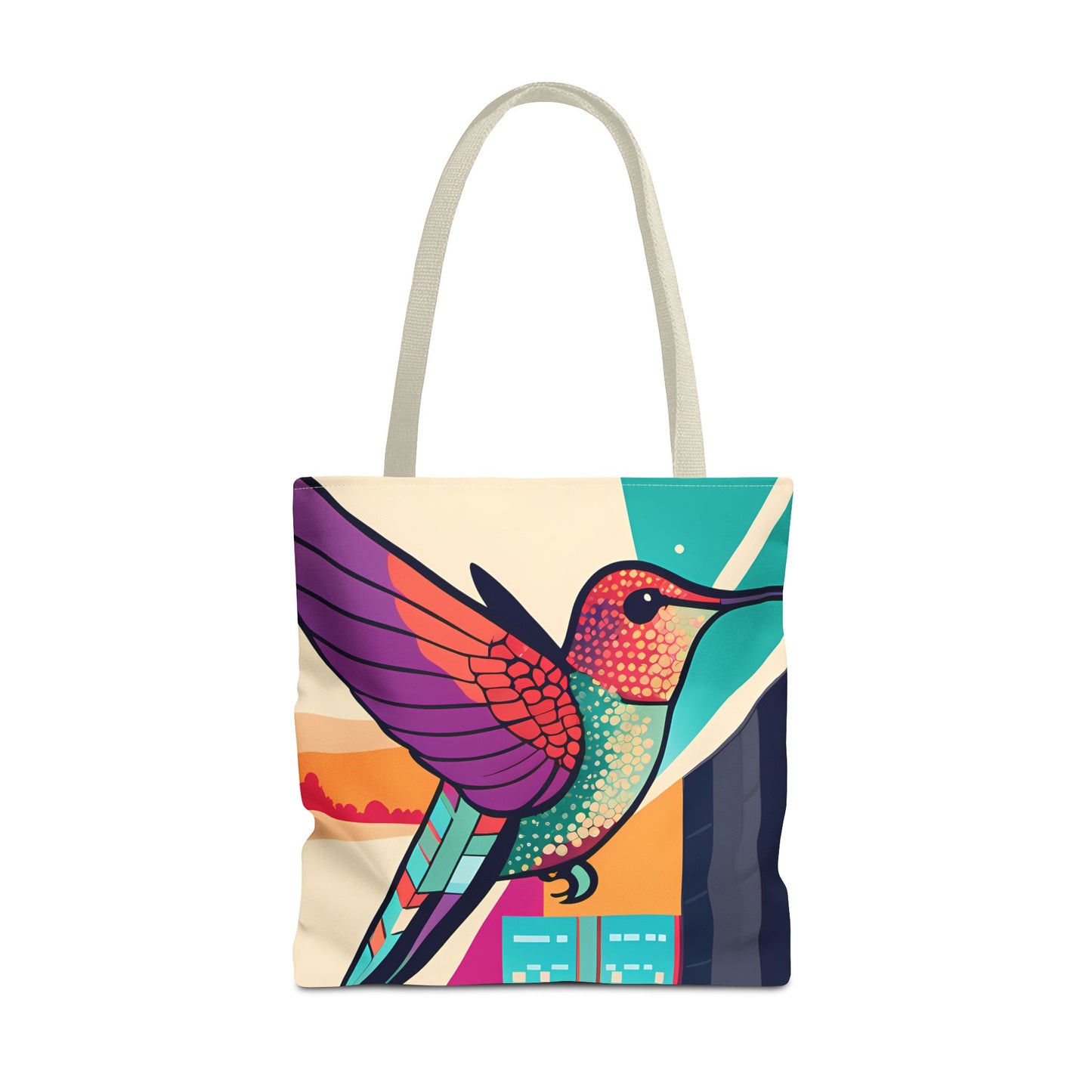 Colorful City Hummingbird Tote Bag