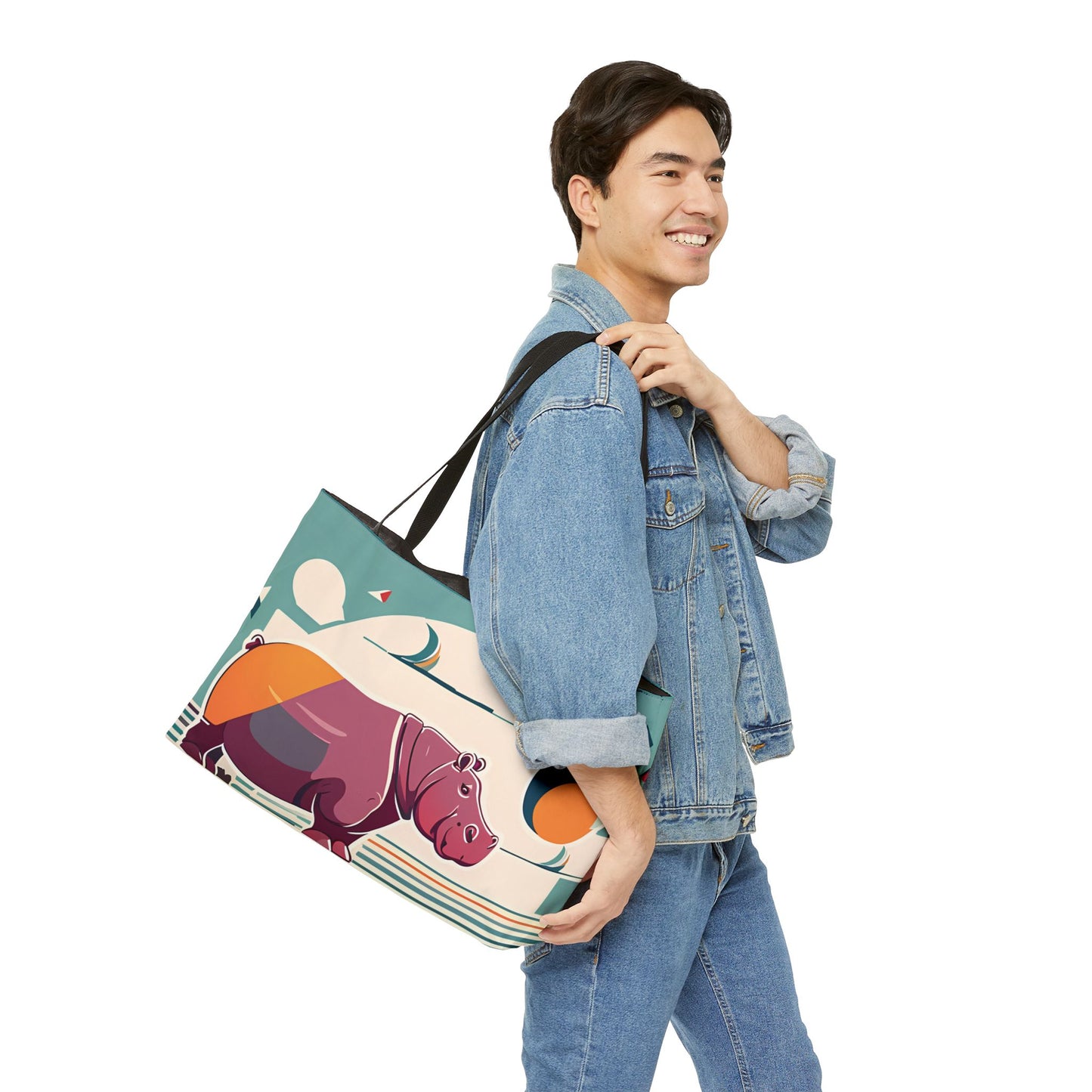 Abstract Hippo Tote Bag