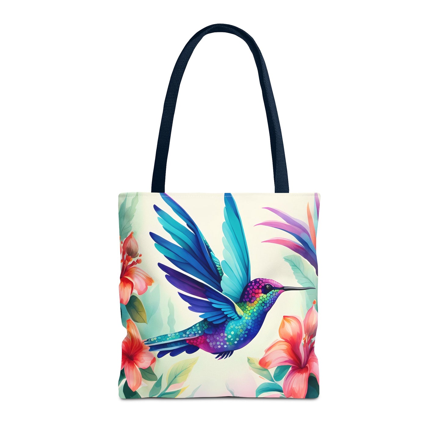 Floral Hummingbird Tote Bag
