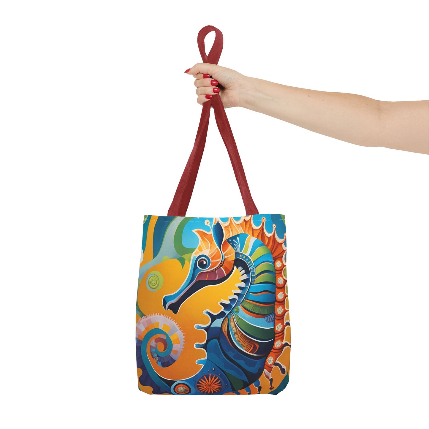 Psychedelic Seahorse Tote Bag