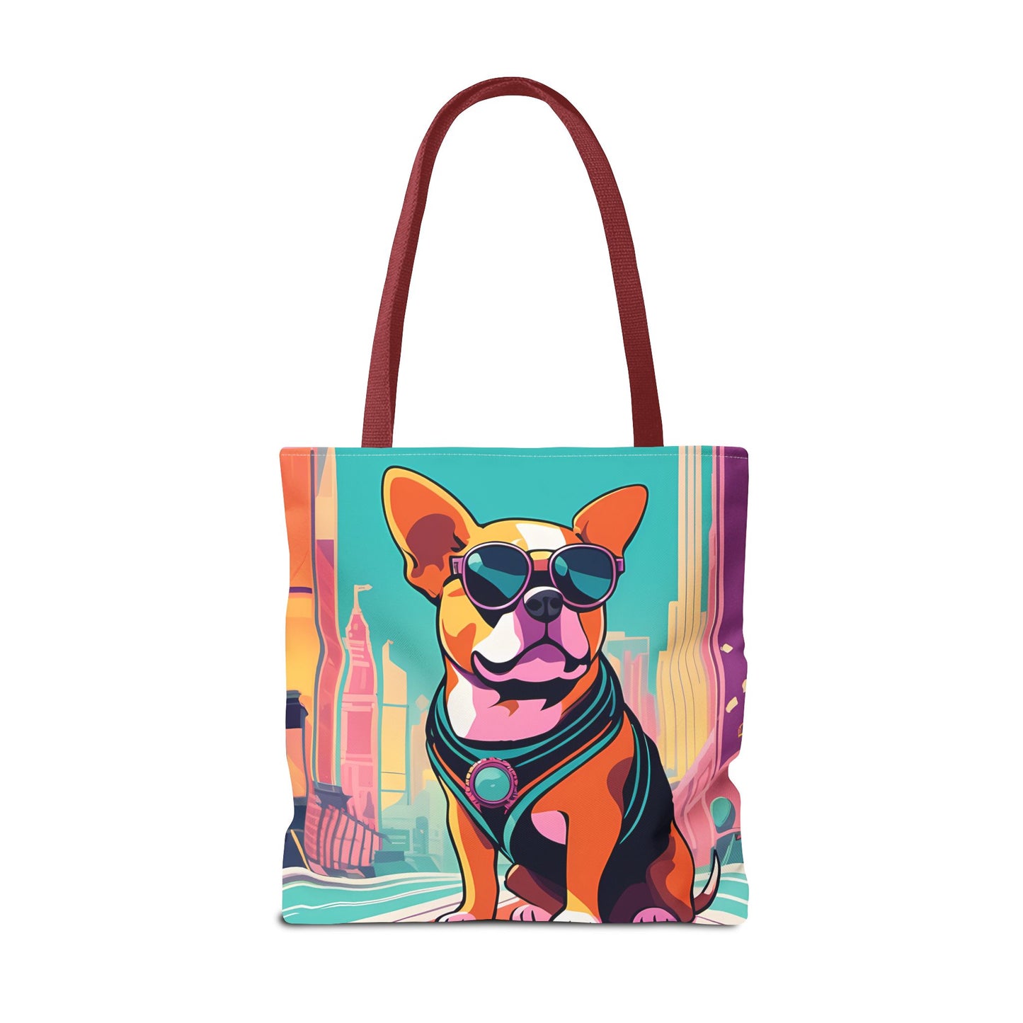 Cool Dog Cityscape Tote Bag