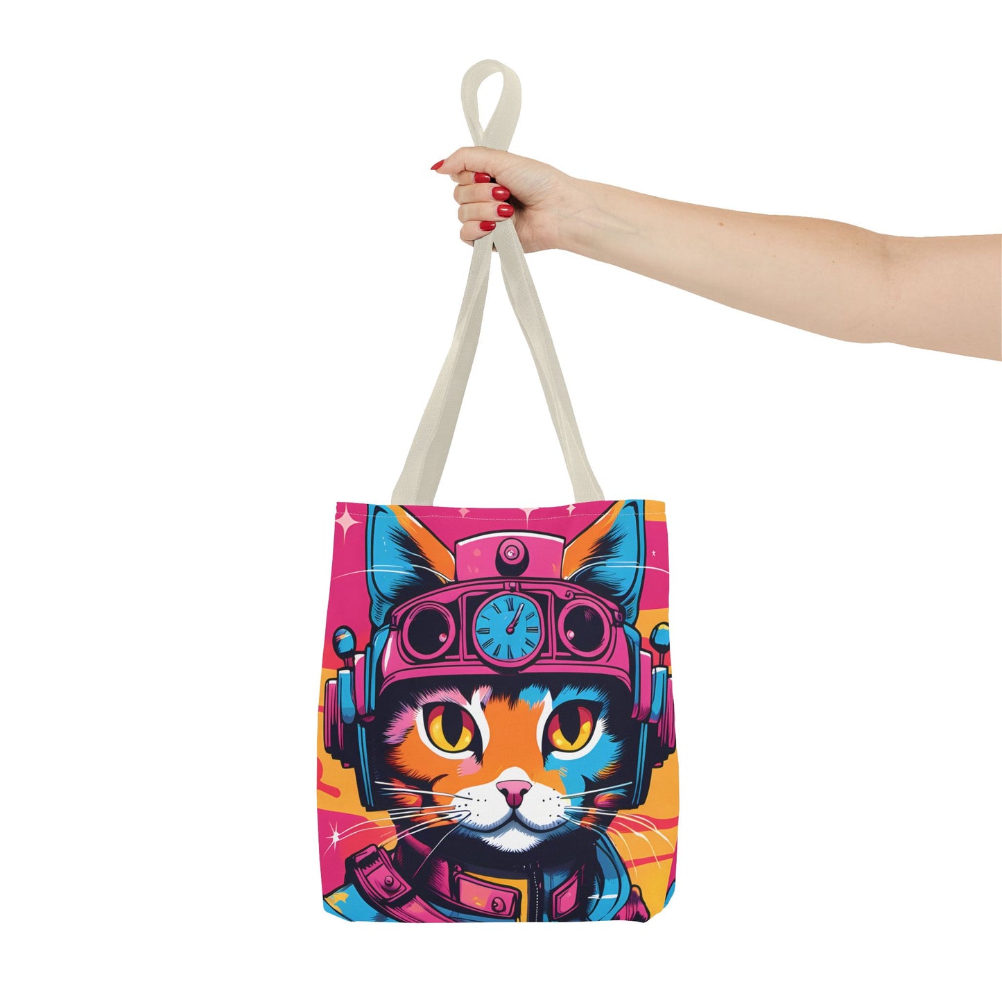 Futuristic Cat Tote Bag