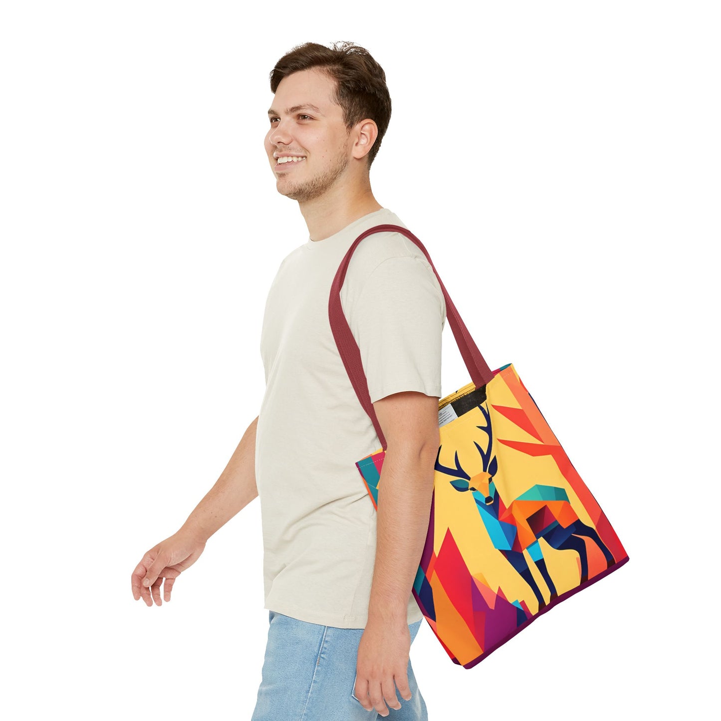 Geometric Deer Tote Bag