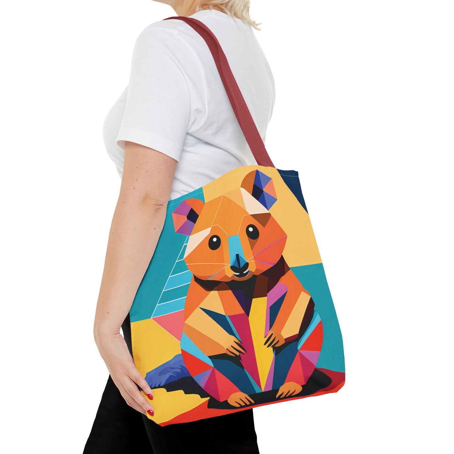 Geometric Quokka Tote Bag
