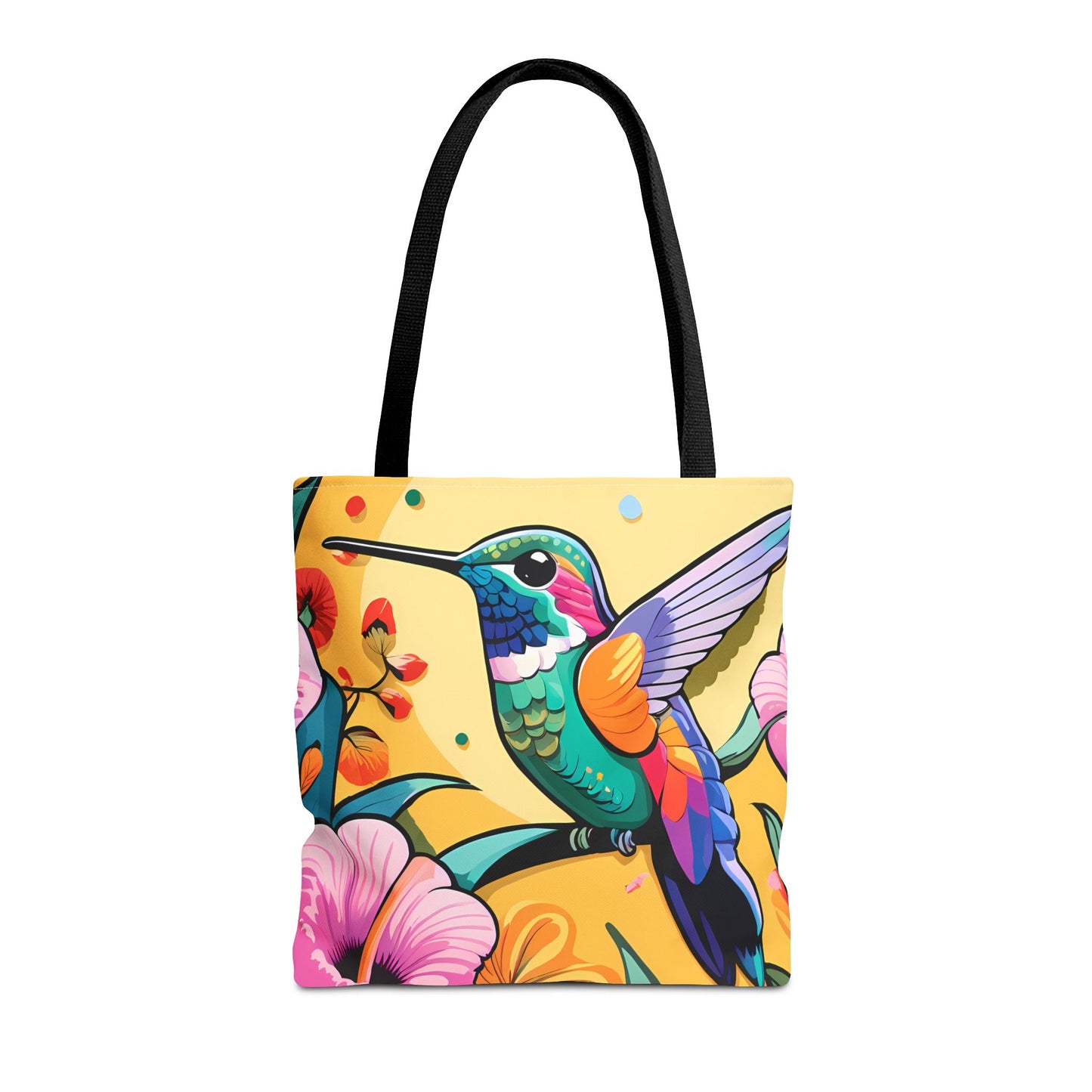 Floral Hummingbird Tote Bag