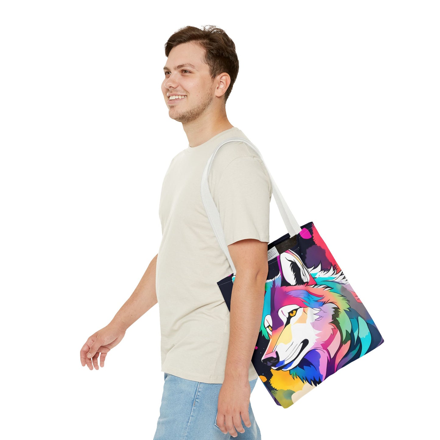 Cosmic Wolf Tote Bag