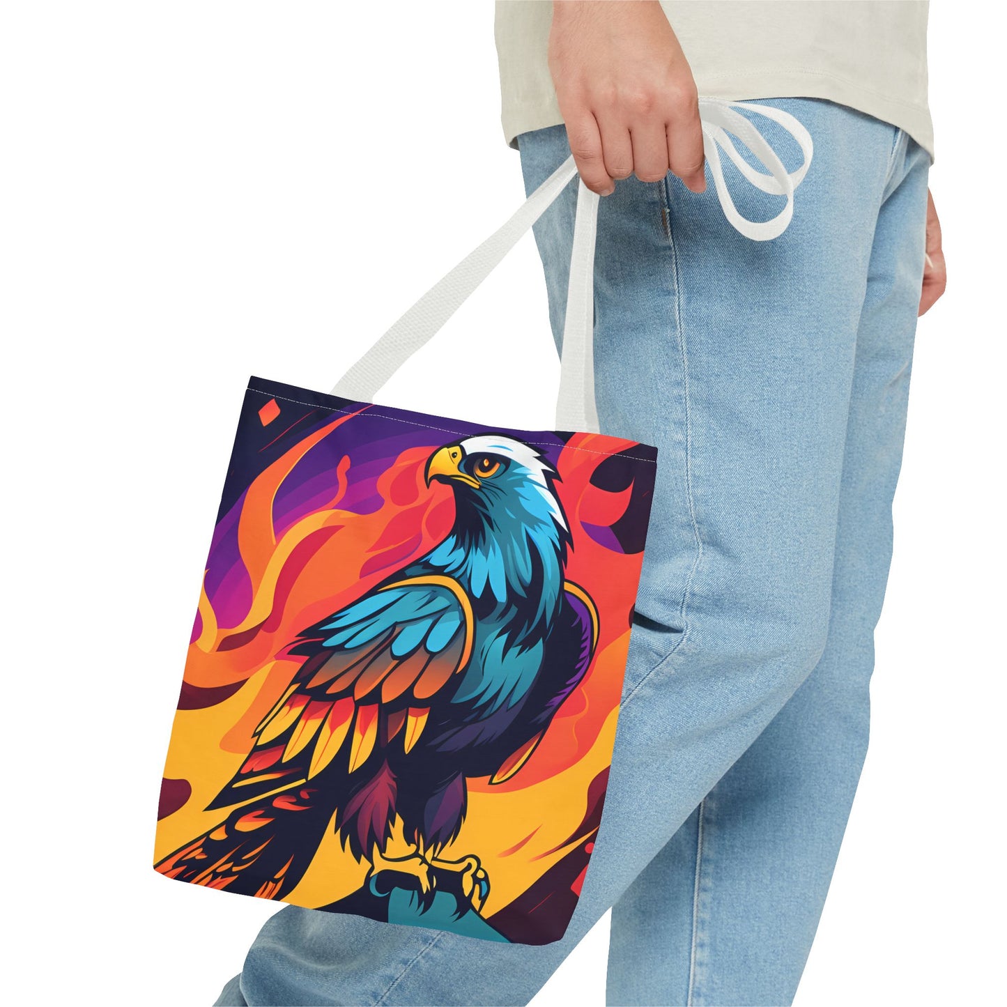 Bold Eagle Fire Tote Bag