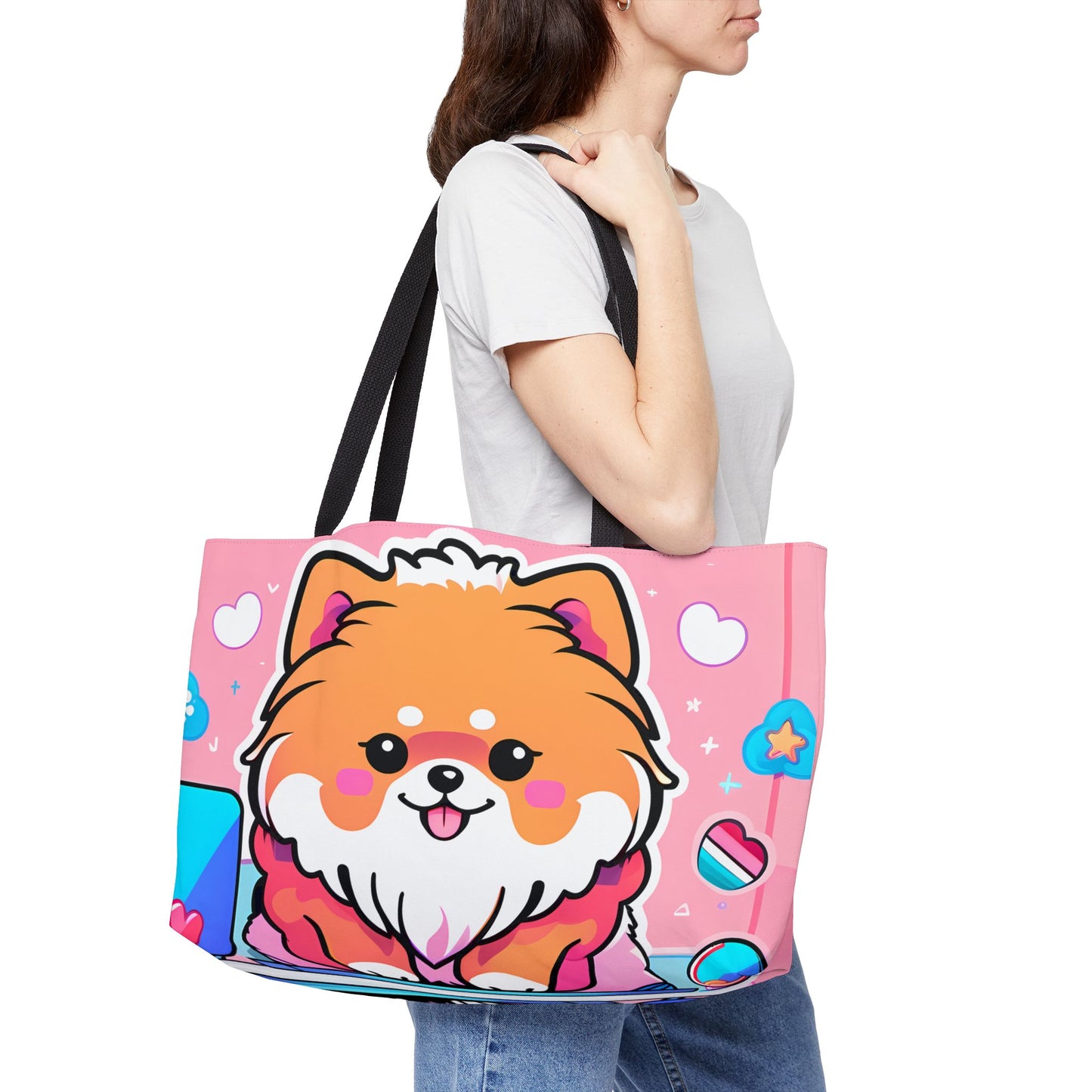Kawaii Pomeranian Tote Bag