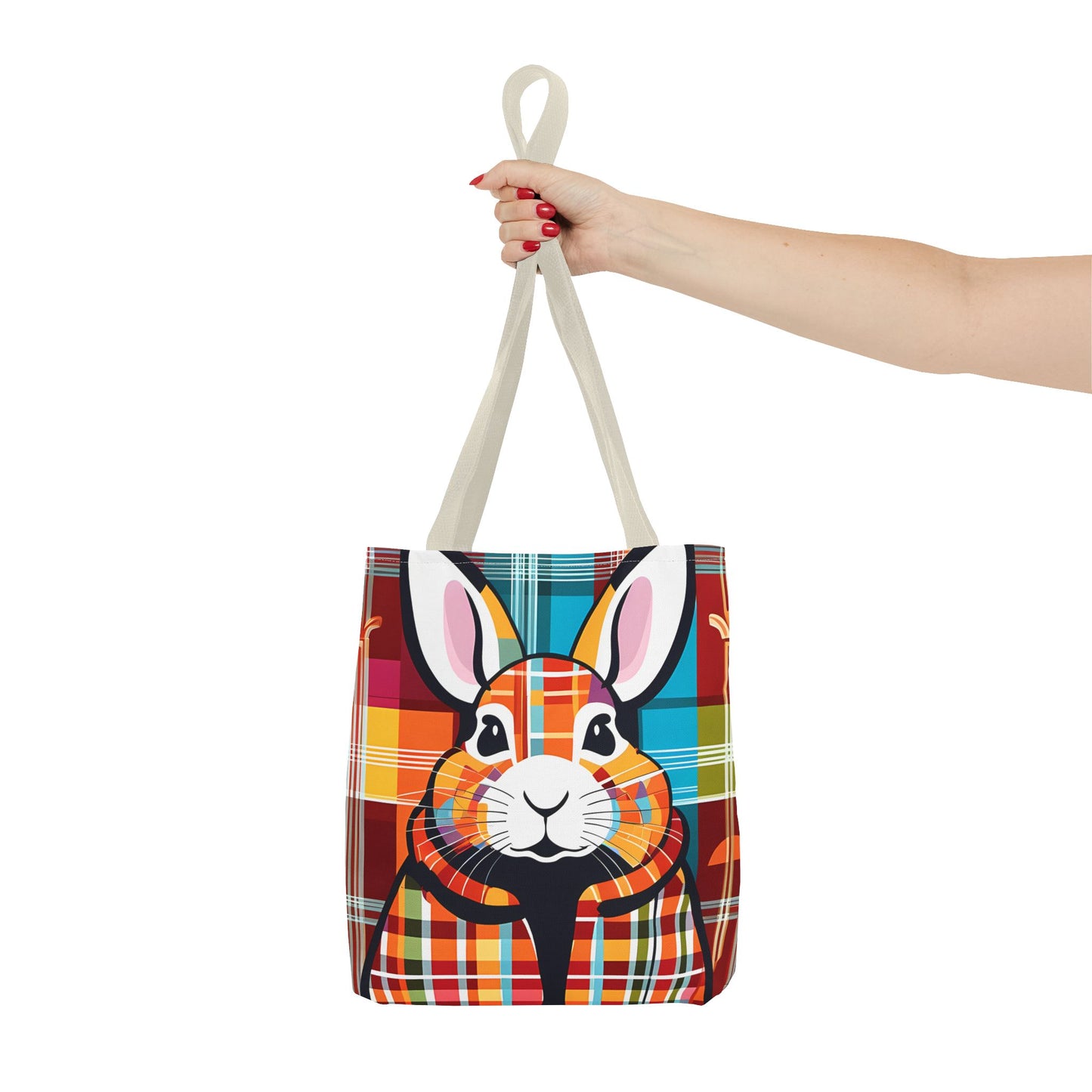 Plaid Bunny Tote Bag