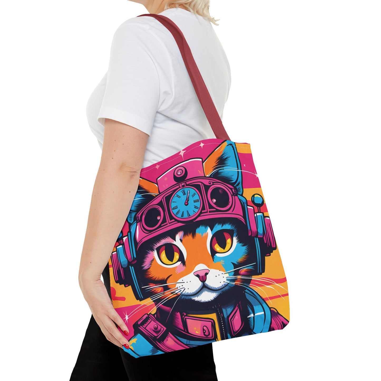 Futuristic Cat Tote Bag