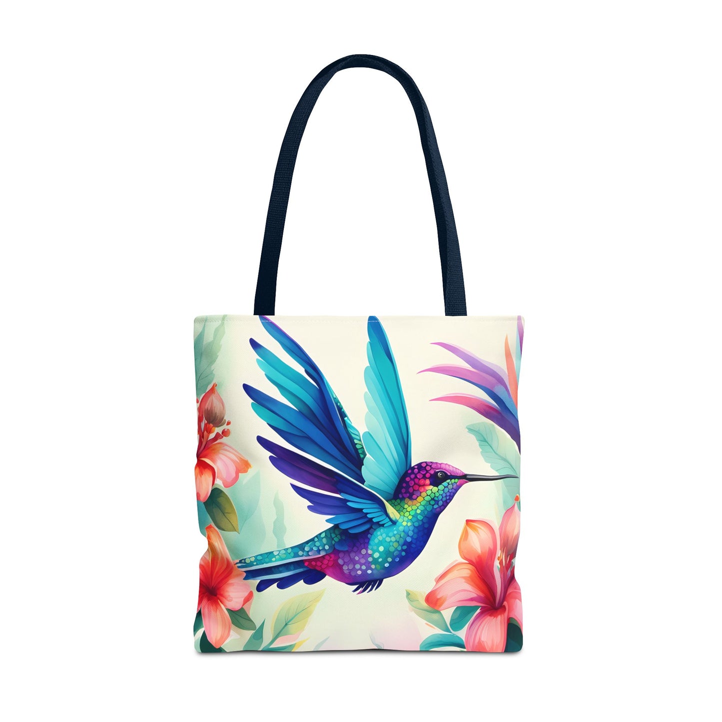Floral Hummingbird Tote Bag