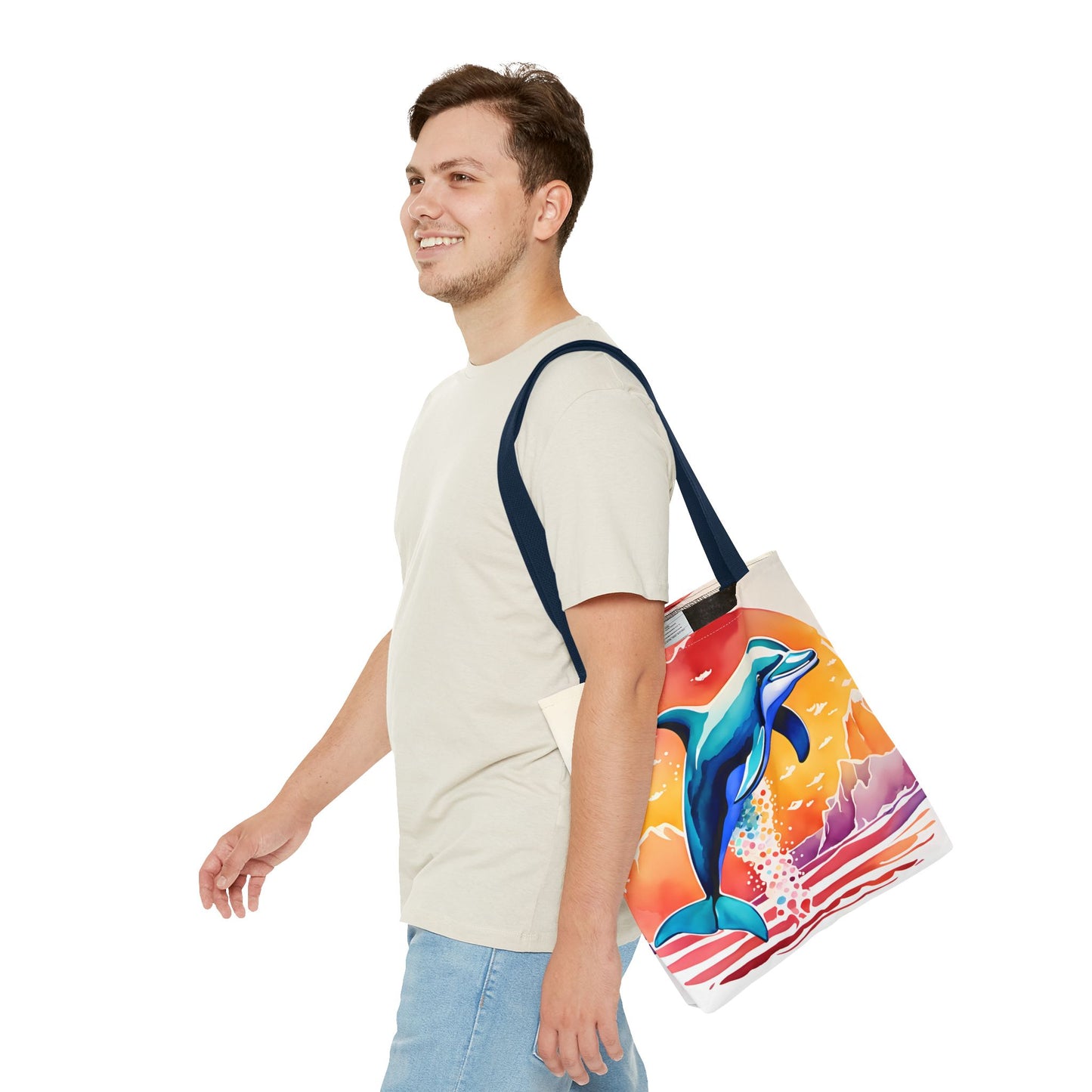 Sunset Dolphin Tote Bag