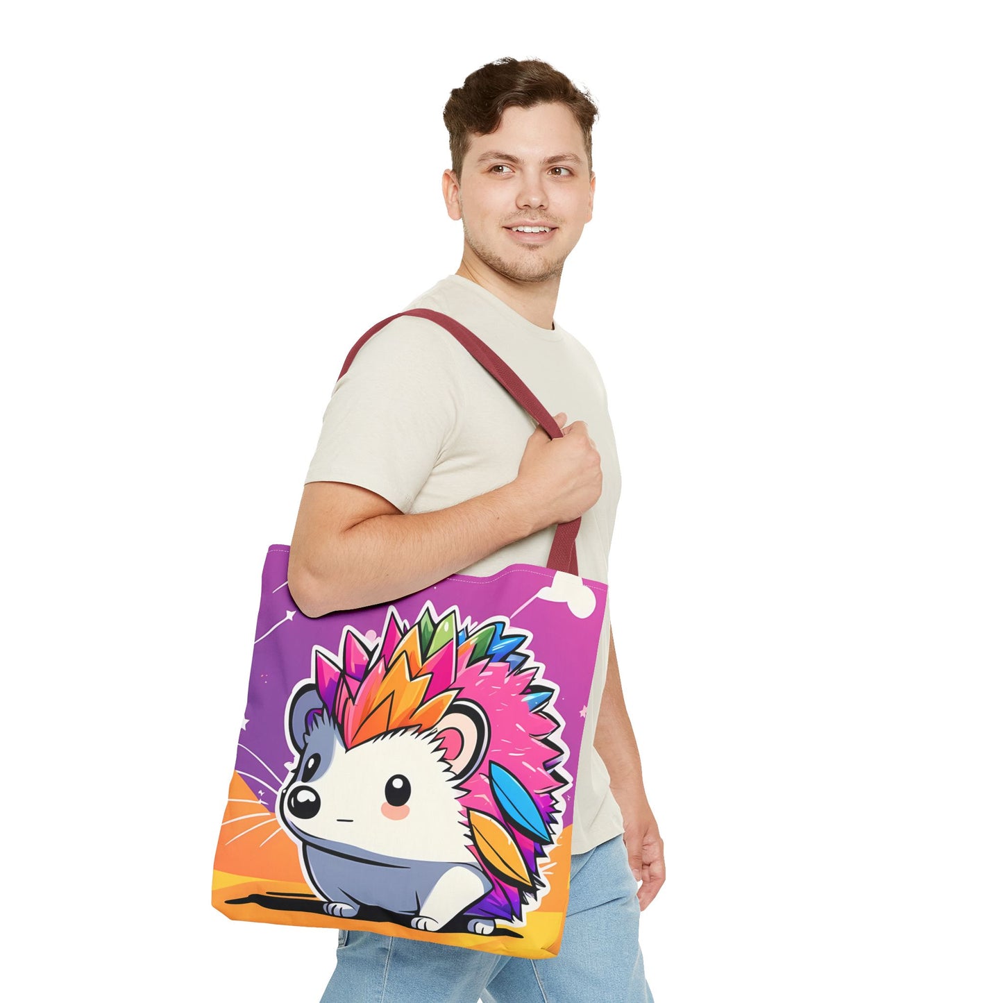 Rainbow Hedgehog Tote Bag