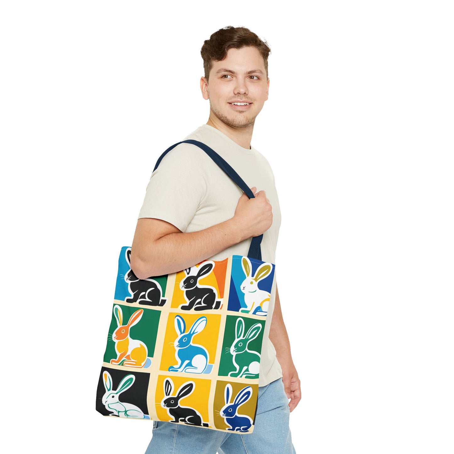 Rabbit Patchwork Tote Bag