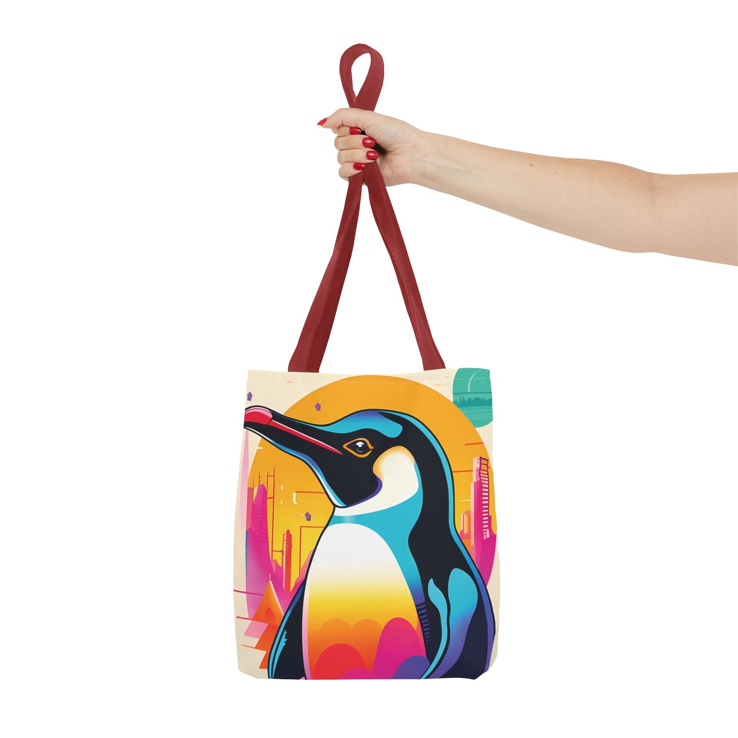 Penguin Cityscape Tote Bag