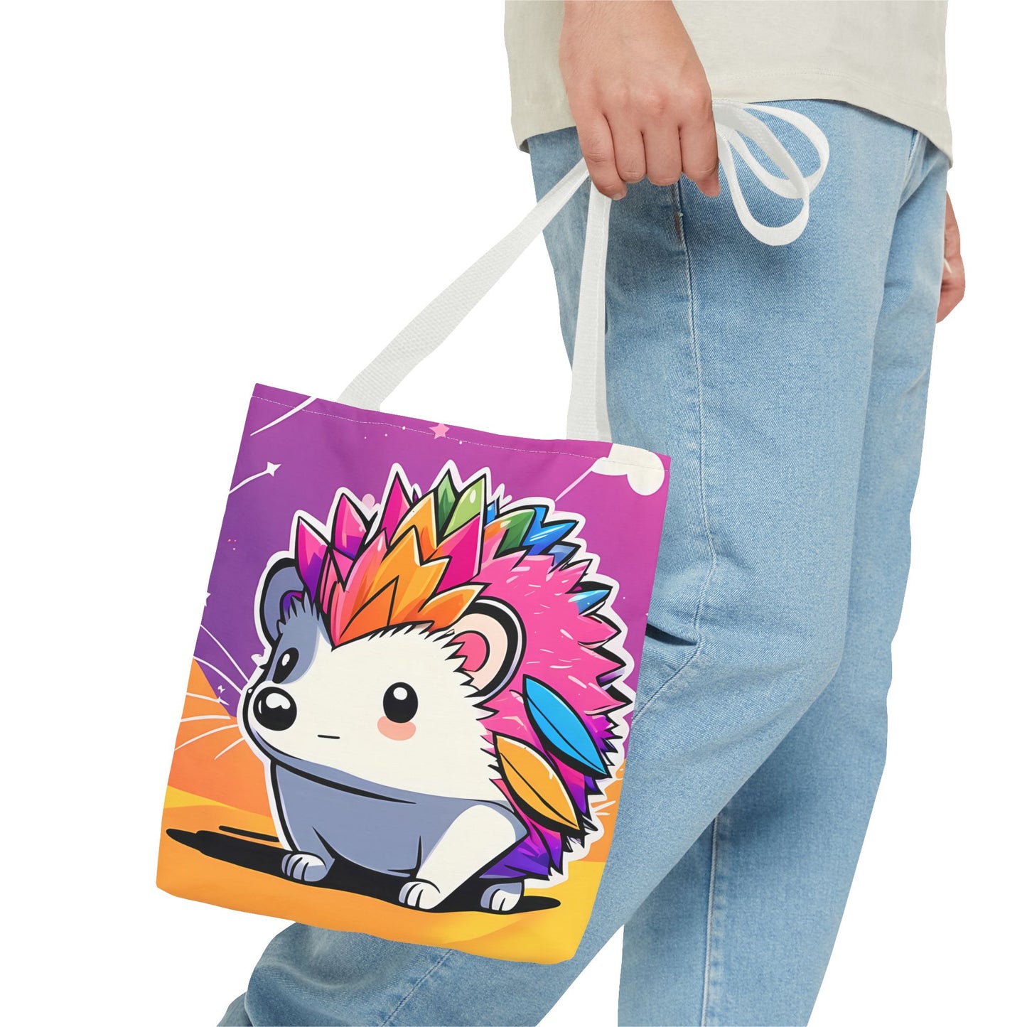 Rainbow Hedgehog Tote Bag