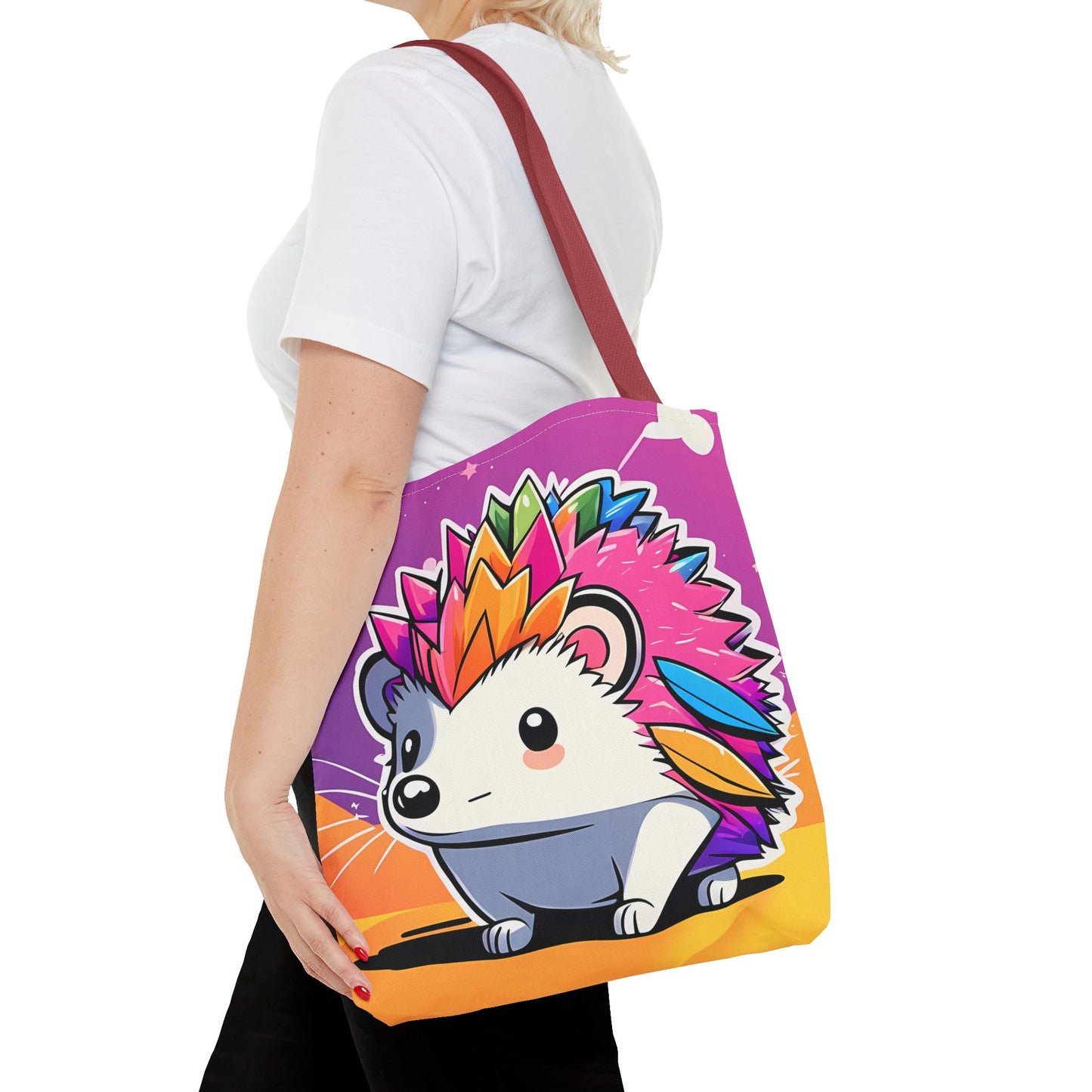 Rainbow Hedgehog Tote Bag