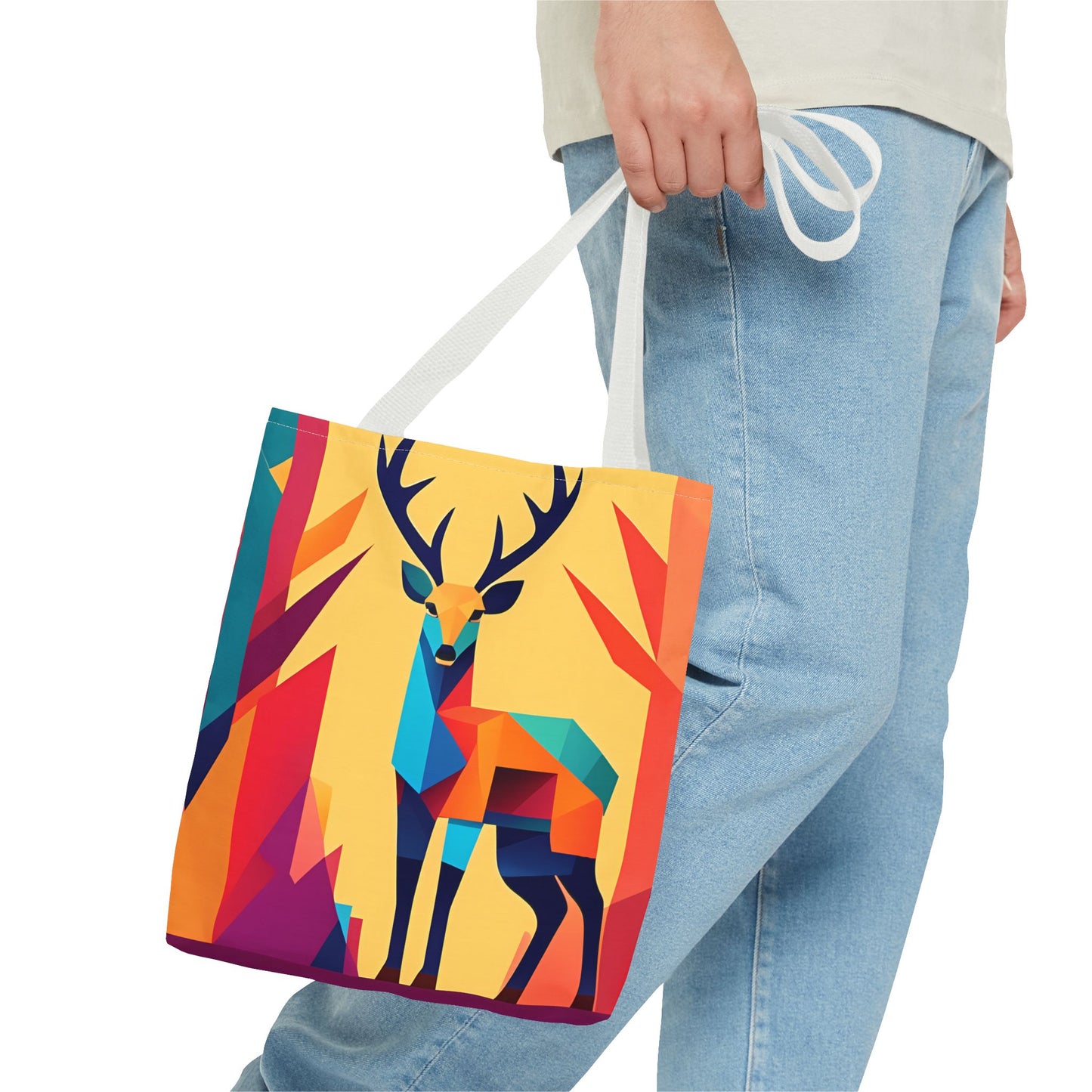 Geometric Deer Tote Bag