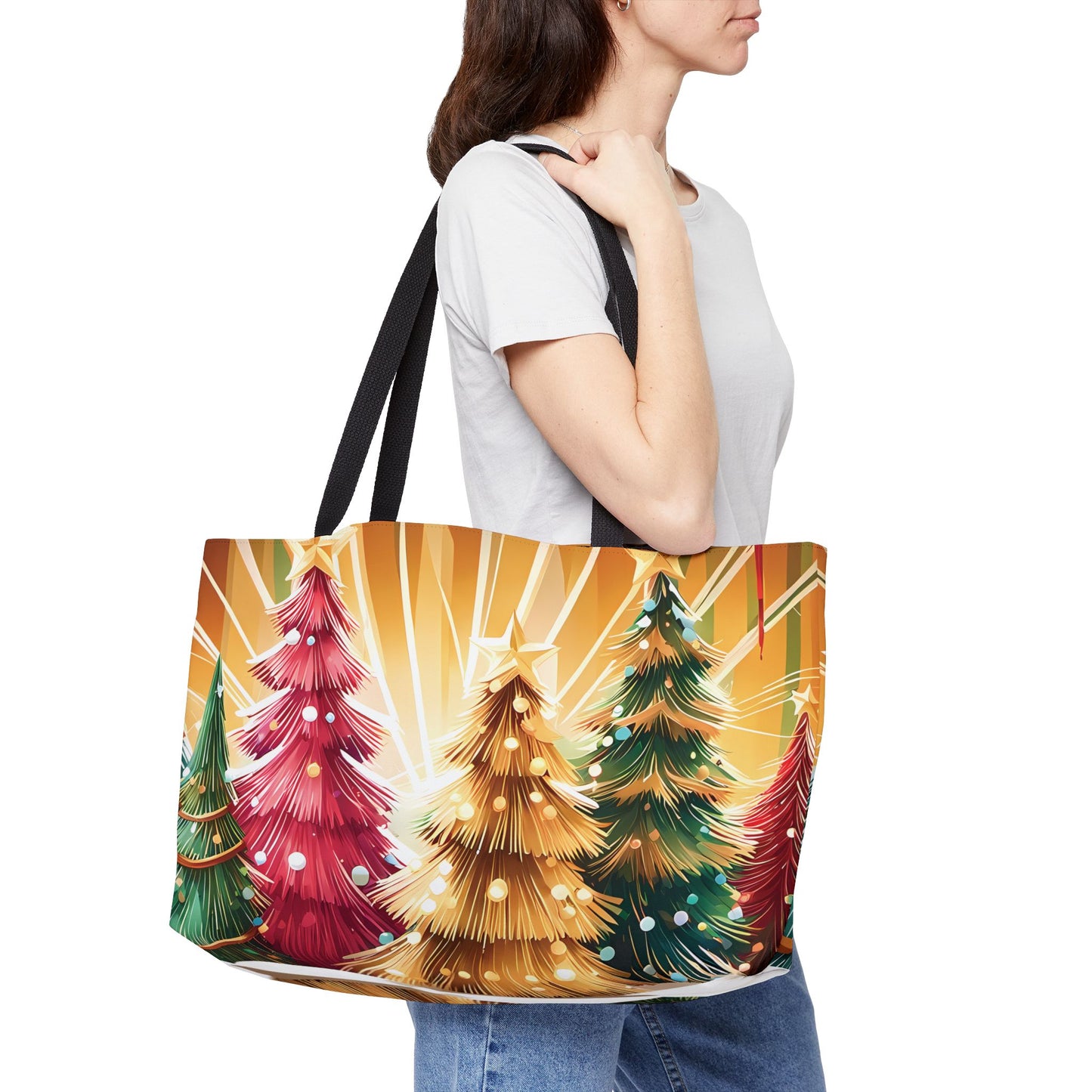 Twinkling Christmas Trees Tote Bag