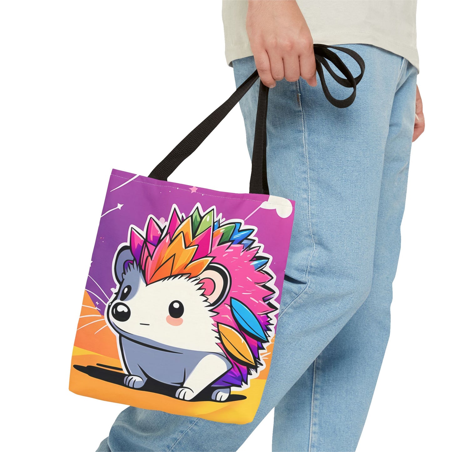 Rainbow Hedgehog Tote Bag