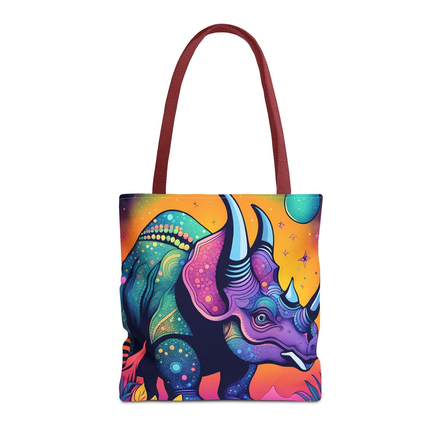 Cosmic Triceratops Tote Bag