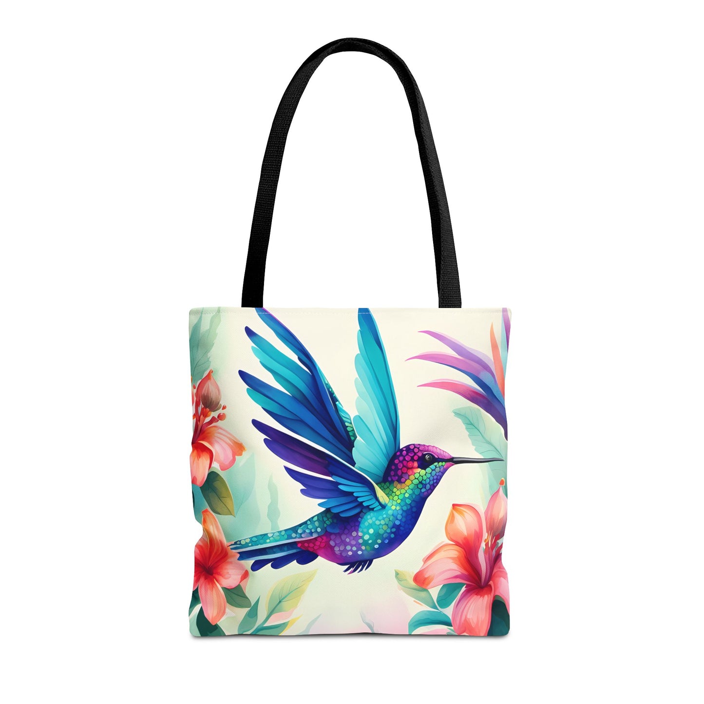 Floral Hummingbird Tote Bag