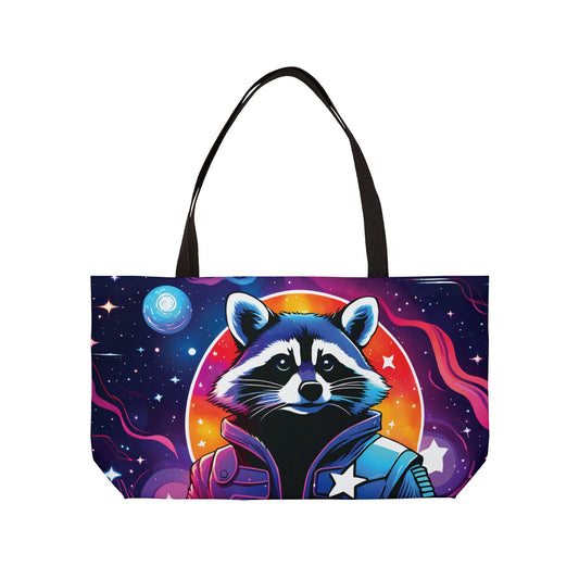 Galactic Space Soldier Raccoon Tote Bag