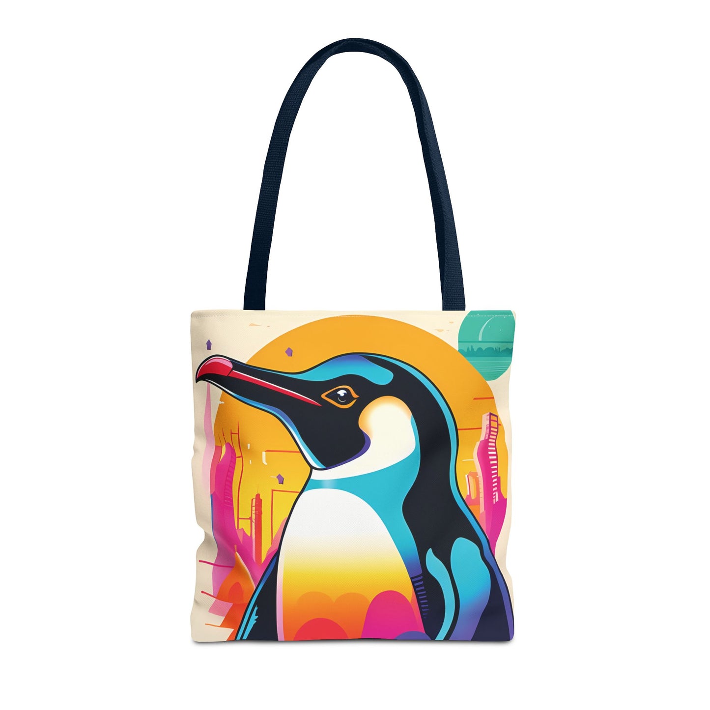 Penguin Cityscape Tote Bag